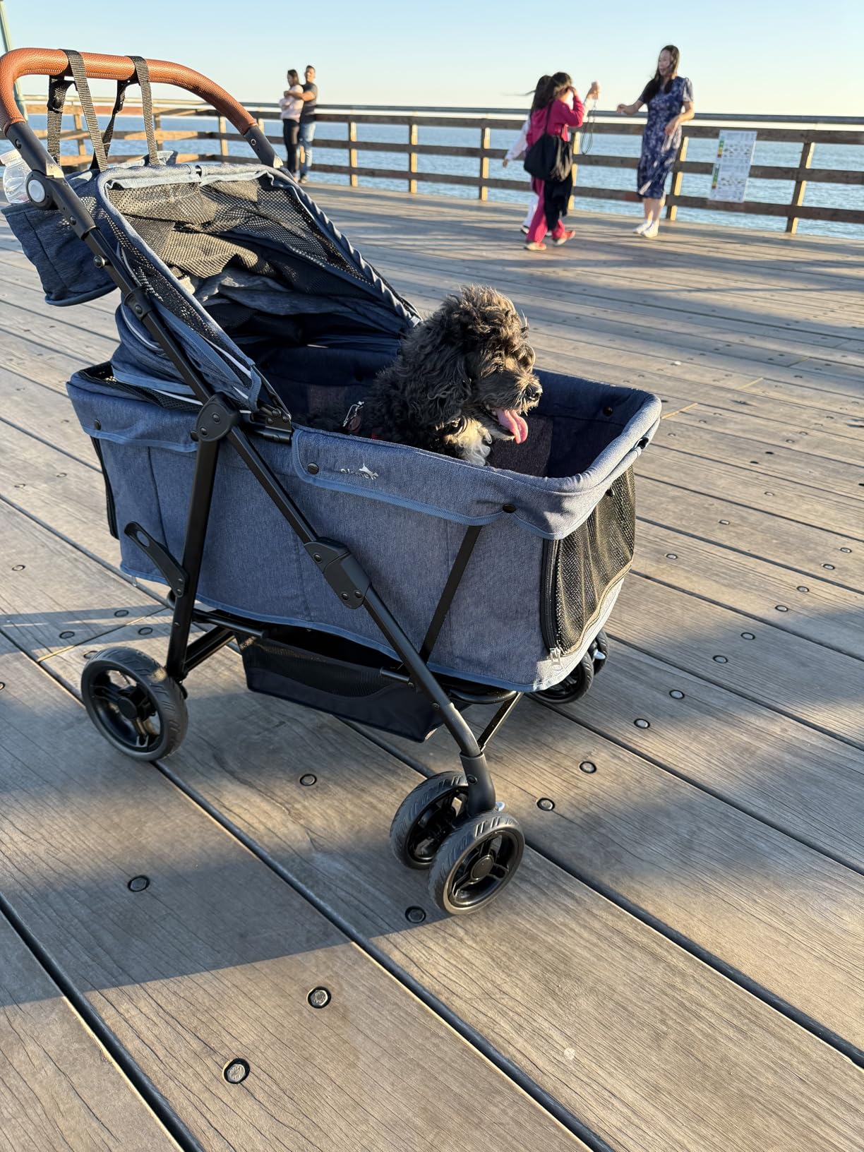 Dog Stroller for Large & Medium Dogs (20-132 lbs), Pet Stroller for 2 Small Dogs, Extra Large Heavy Duty, Foldable & Ventilated, Pink or Navy customer photo 1