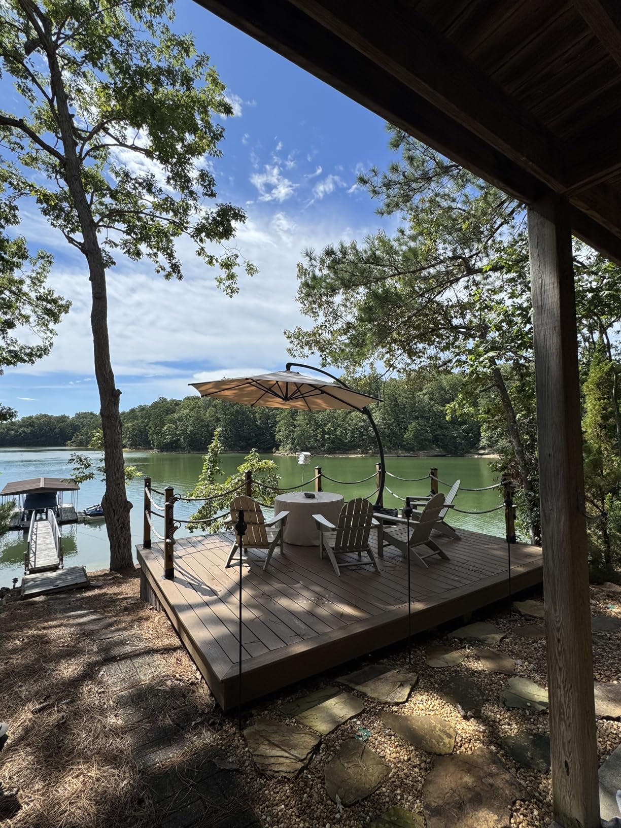 Aoxun 11 FT Cantilever Umbrella with Base Included, Patio Large Aluminum Offset Umbrella Windproof with 360 degreeRotation, Heavy Duty Frame for Outdoor, Pool, Deck and Garden customer photo 2