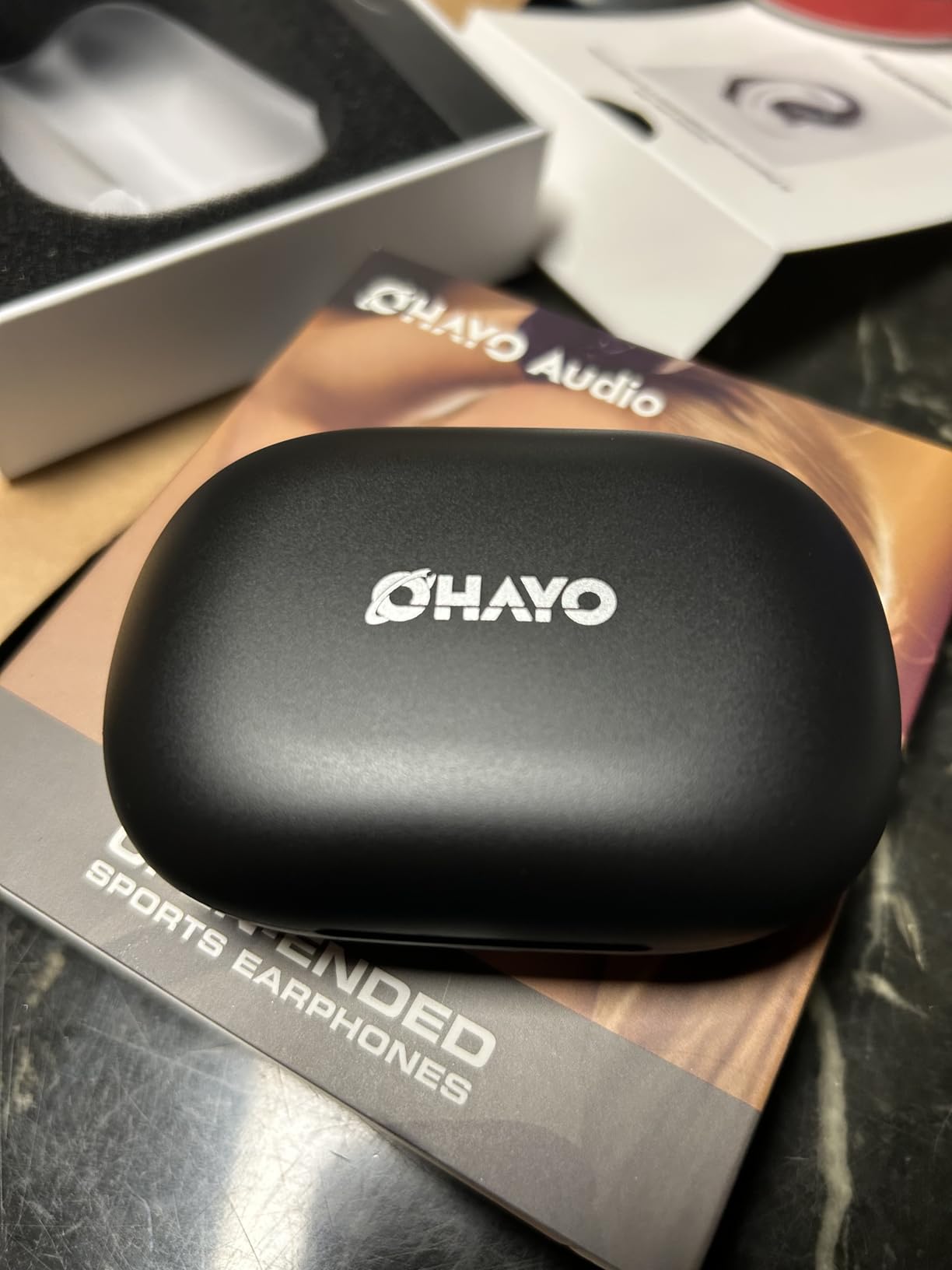OHAYO Open Ear Headphones,Over Ear Earbuds with Ergonomic Earhook,Bluetooth Headphones 5.4 with Smart Digital Display,40H Playtime,IPX6 Waterproof,Touch Control Operate Fit Cycling,Running,Workout customer photo 2