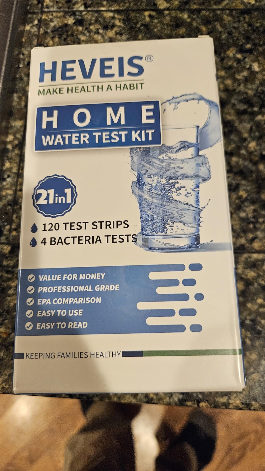 21-in-1 Home Drinking Water Testing Kit - 120 Strips + 4 Bacteria Tests - Tap and Well Water Test Kit, Easy to Test and Read for Hardness, Lead, Iron, Fluoride, pH, Copper, Bacteria and More customer photo 2