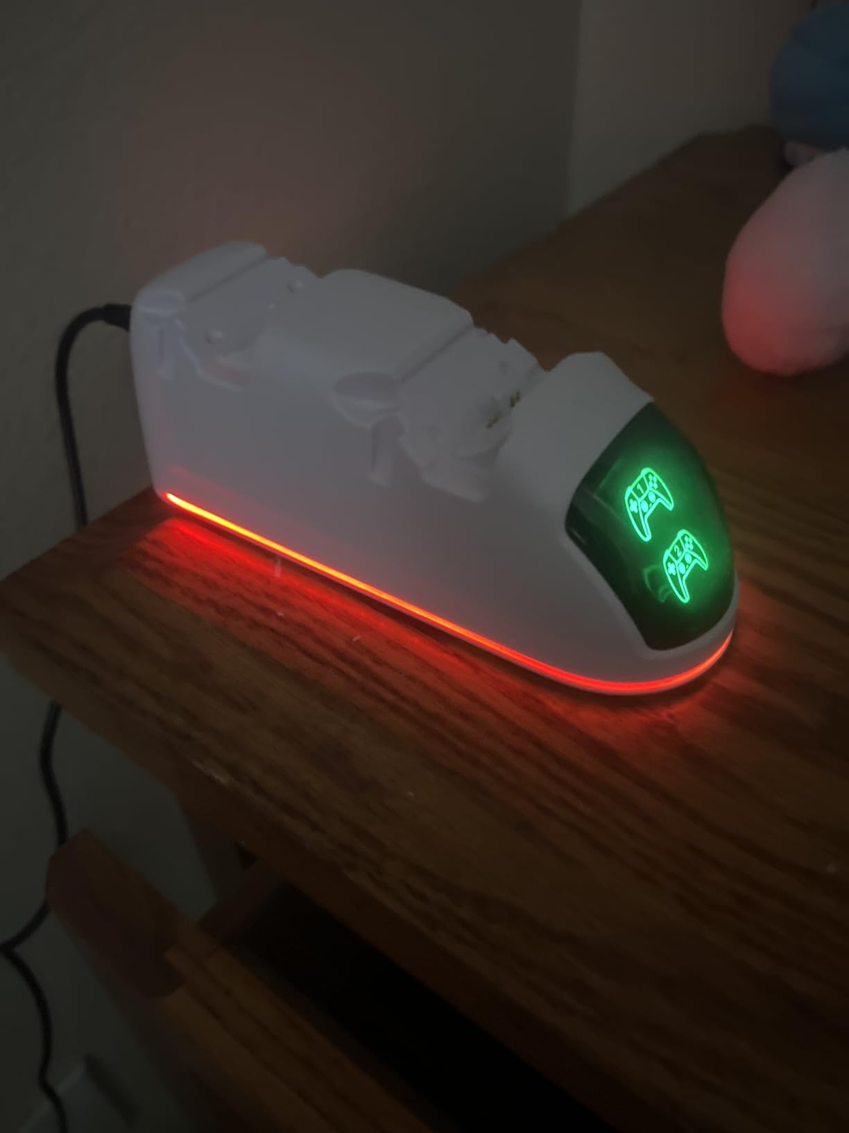 Controller Charger for PS5, Dual Charging Dock Station for PlayStation 5 Dualsense & Edge with RGB Light, Fast PS5 Dual Controller Charging Station with Cable for PlayStation Games customer photo 2