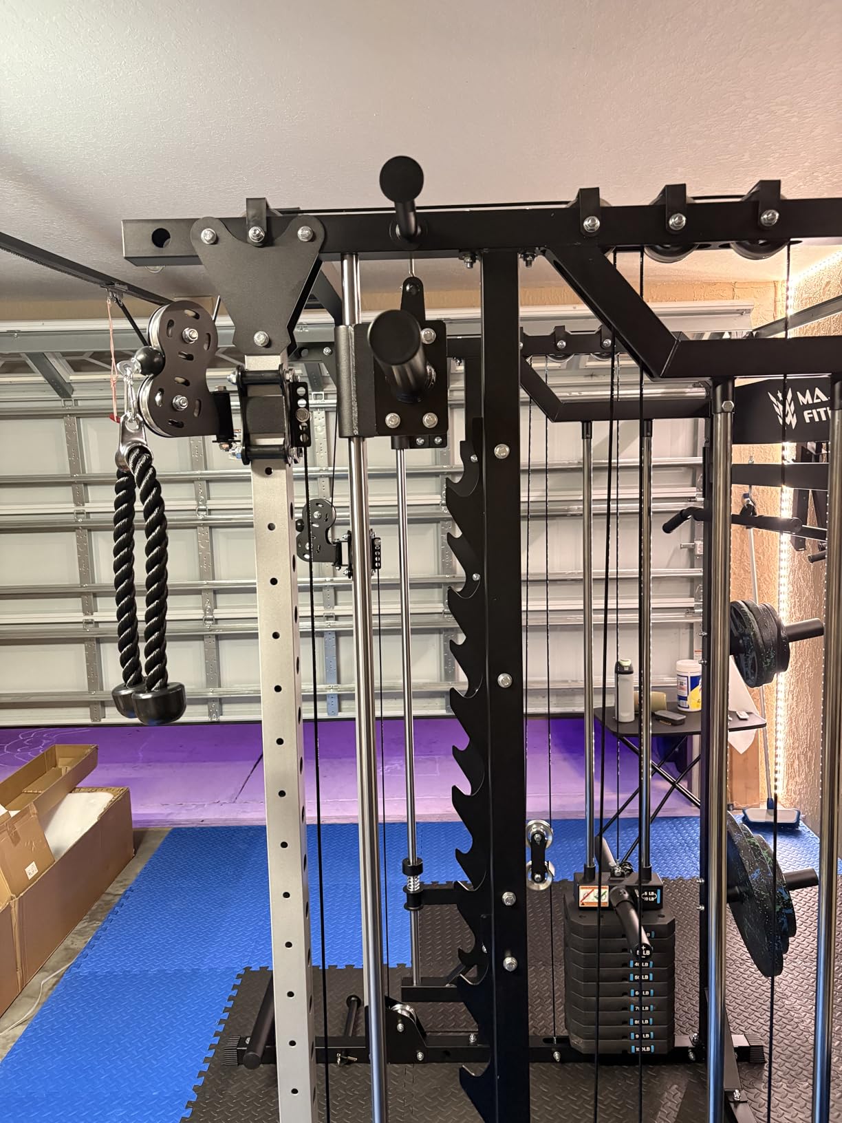 Major Fitness Drone2 Advanced Training Smith Machines- All-in-One Home Gym Squat Rack with Aluminum Pulley Set , Weight Bar, Dual LAT Pull-Down Systems & Cable Crossover Machine for Full-Body Workouts customer photo 2