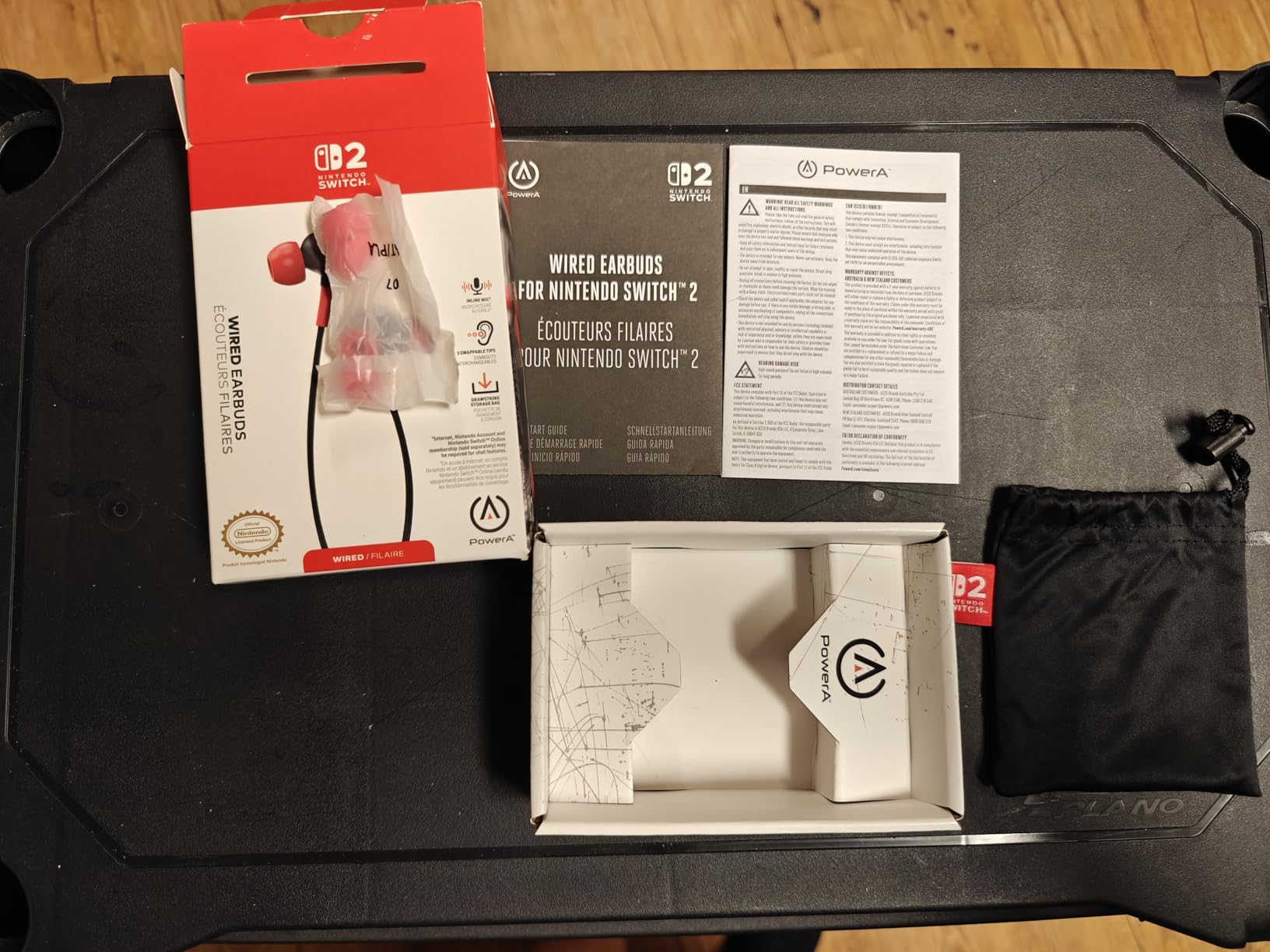 PowerA Wired Earbuds for Nintendo Switch 2- Black, Officially Licensed, 8 mm Speaker Drivers, in-Ear Design, 3 Swappable Tips, Includes Drawstring Storage Bag customer photo 1