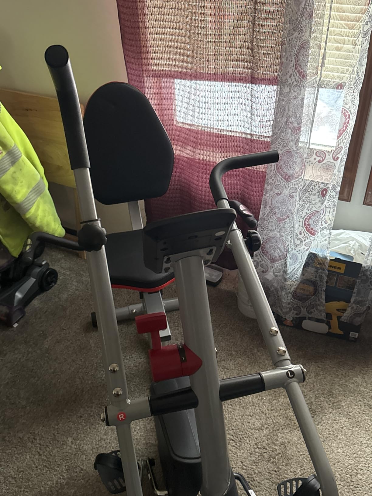 ECHANFIT Recumbent Exercise Bike with Arm Exerciser for Home - Elliptical Recumbent Cross Trainer with Backlit Display, Pulse Sensor, 8-Level Magnetic Resistance, 380LBS Weight Capacity customer photo 2