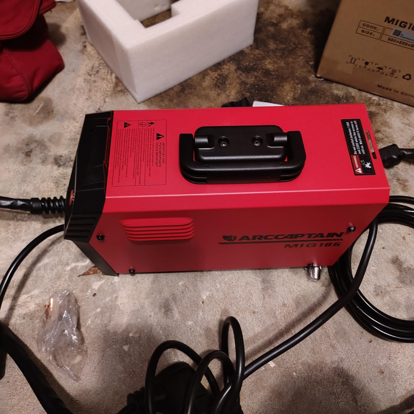 ARCCAPTAIN 135A MIG Welder, 2025 Newest [Large LED Display] 110V Welder Flux Core MIG, Lift TIG, Stick, 3 in 1 Welding Machine Gasless MIG Welder Machine 110V, IGBT Inverter Welder with Synergy, 2T/4T customer photo 1