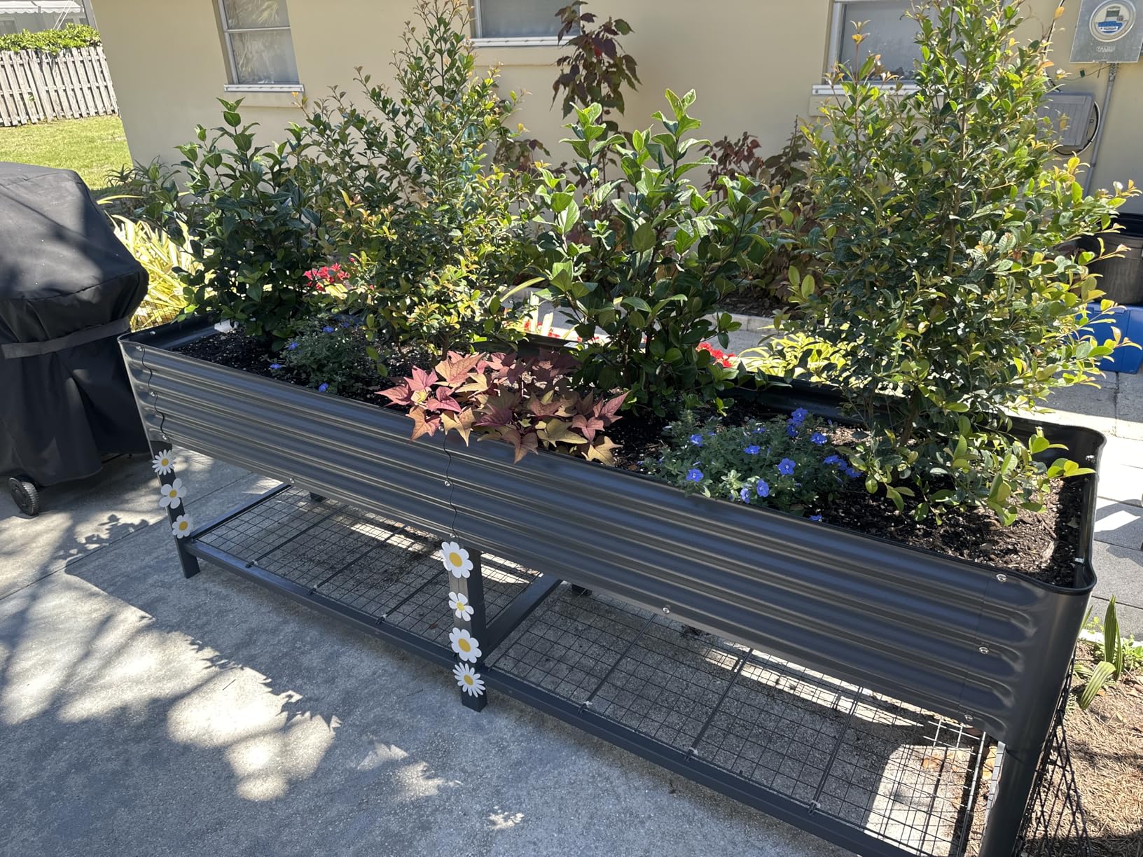 Rolling Elevated Raised Garden Bed-V Series, 2' x 4' Garden Beds with Legs & Storage Rack for Patio & Porch, 700 Lbs Weight Capacity, Outdoor Planter Box for Vegetables Flower Herbs, Olive Green customer photo 1