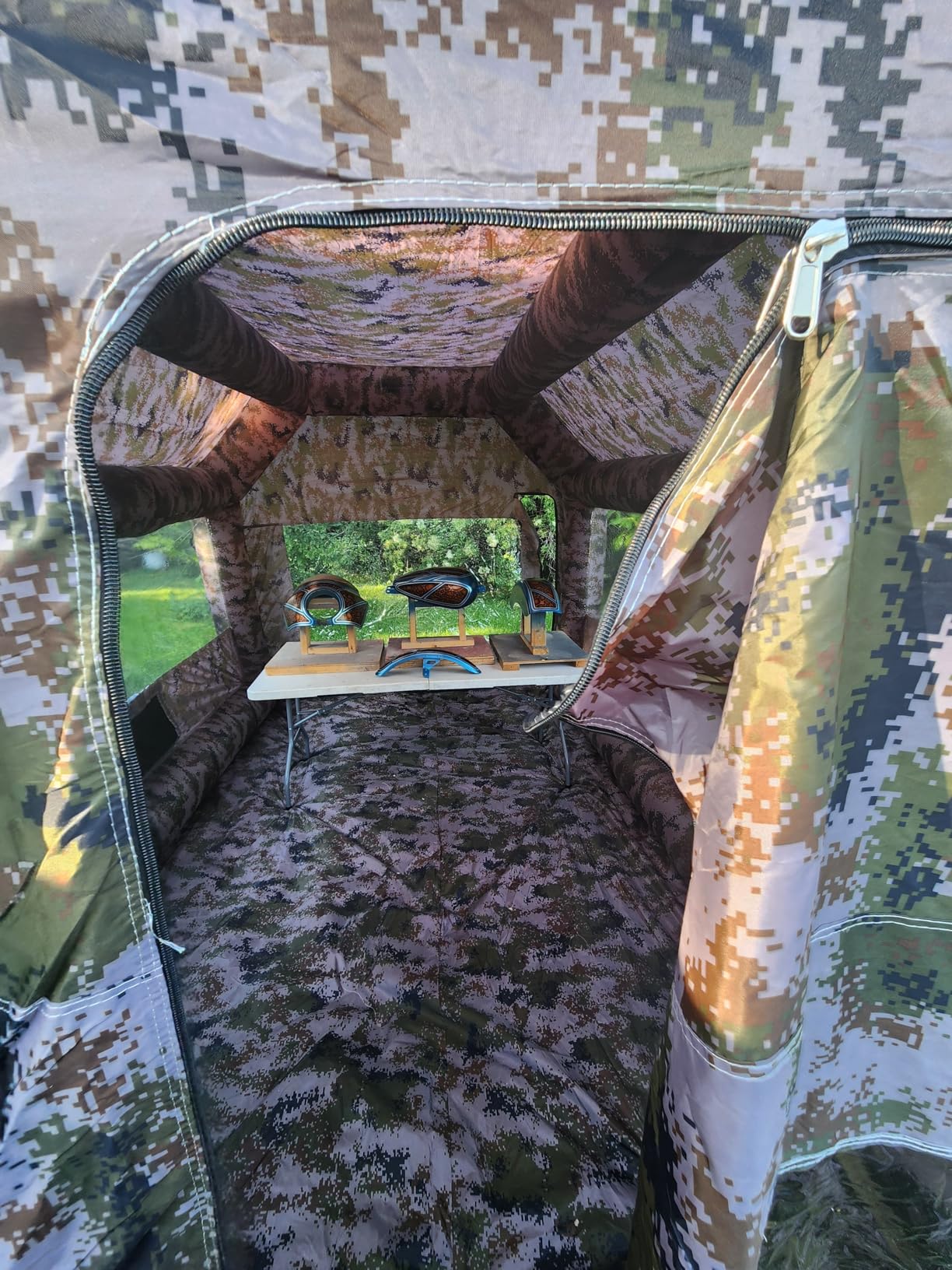 Inflatable Paint Booth 10x8.2x8.2 FT with 550W Blower, Carbon Filter Windows, Portable Spray Booth for Car Painting, Auto Body Work, Furniture Refinishing, Mobile Garage Paint Tent customer photo 2