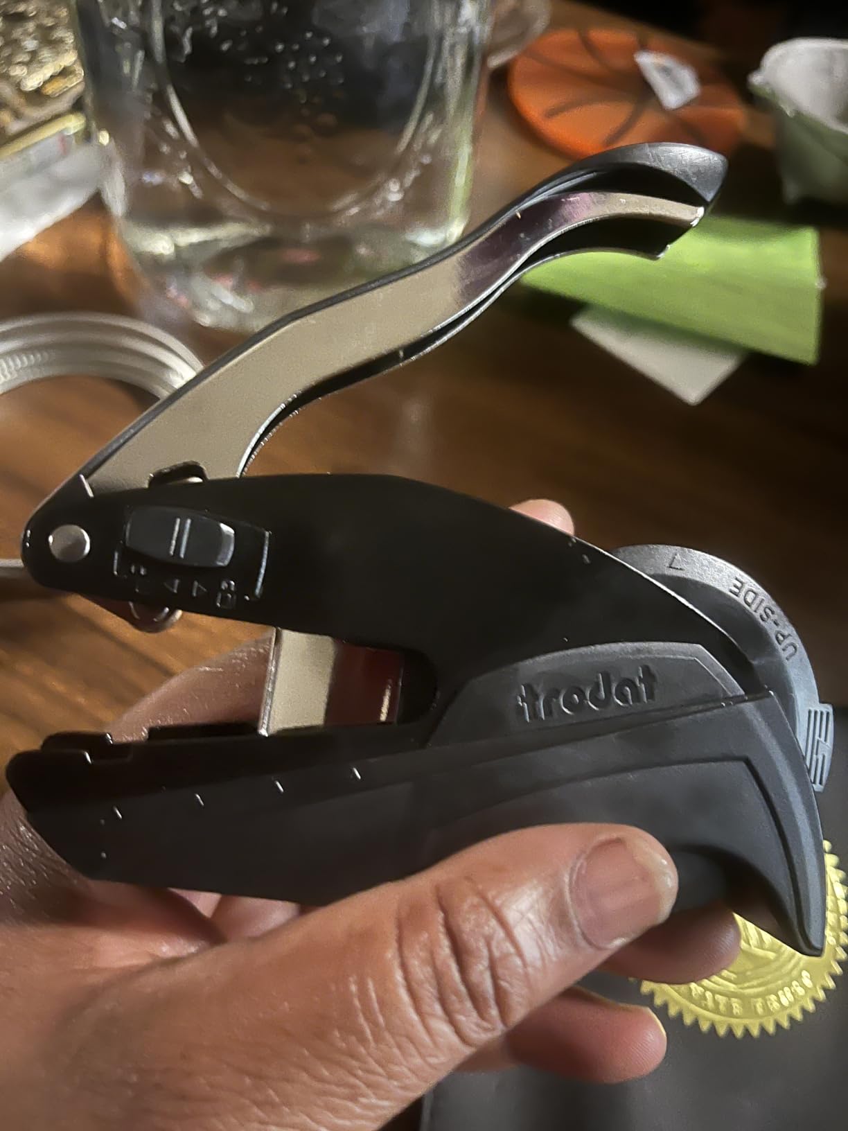 Custom Book Embosser Stamp - Personalized Business Company Seal with Your Own Logo (Logo) customer photo 1