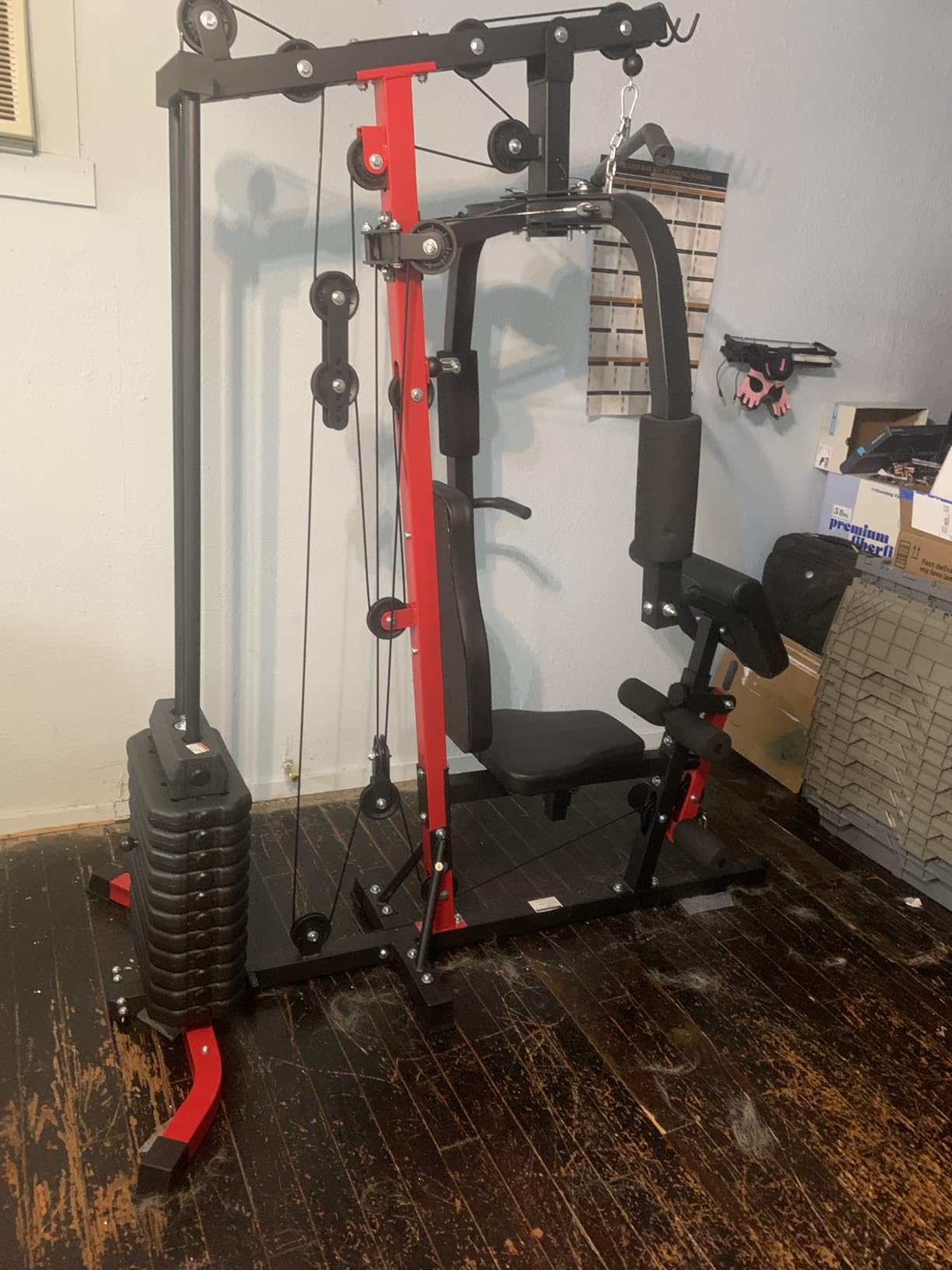 Home Gym System with 160LB Weight Stack, Multifunctional All-in-One Workout Station, Full Body Strength Training System customer photo 1