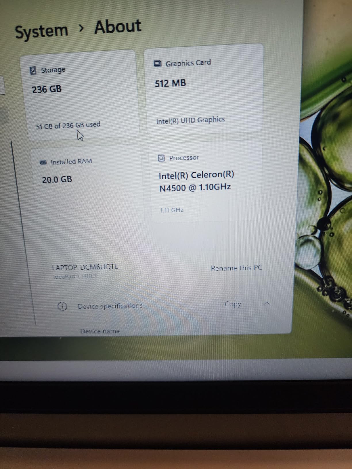 Lenovo IdeaPad 1i Laptop with Office 365 Home and Business, 128GB SSD, 4GB RAM, Intel Core, 14 Anti-Glare Screen, WiFi-6, 11HR Battery, Windows 11 customer photo 2