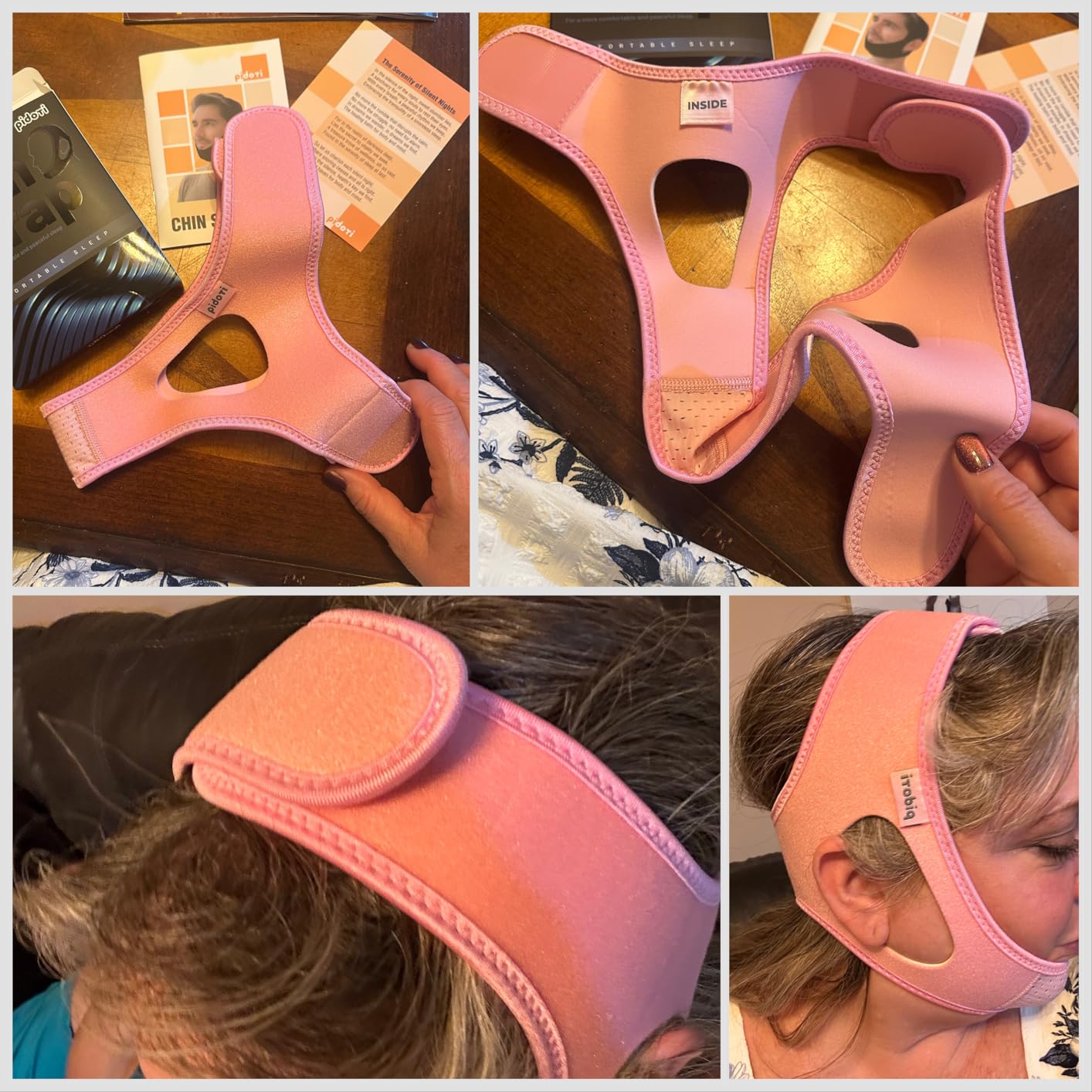 Chin Strap for CPAP Users | Comfortable Mouth Support to Encourage Closed Mouth Positioning Nasal Breathing for Men and Women Who Breathe Through The Mouth During Sleep by PIDOTI (Black, L-XL) customer photo 1