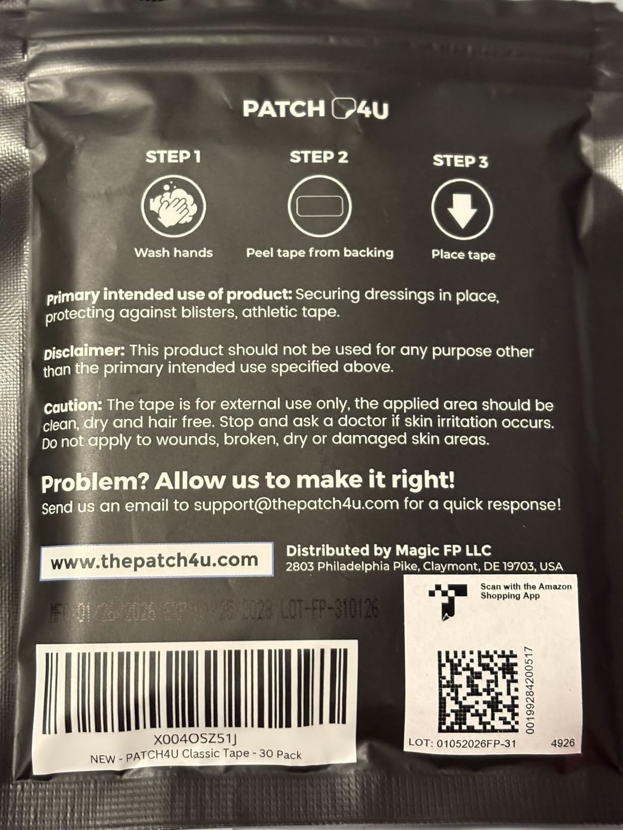 Premium Tape (30 Pack) - Pain Free Removal, Hypoallergenic, Latex Free & Gentle On Skin - Packaging May Vary - Skin Friendly Adhesive Cotton Tape customer photo 1