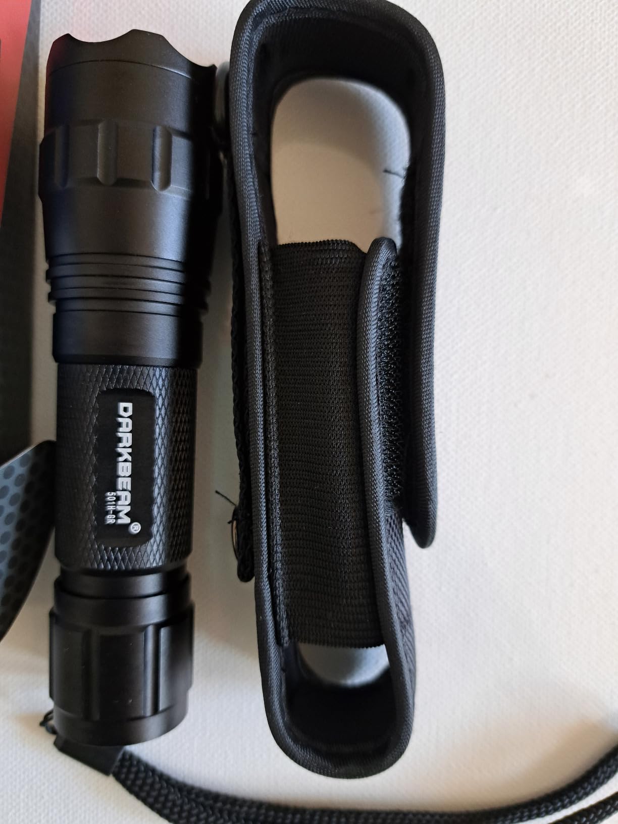 DARKBEAM Red Light LED Flashlight Tactical USB Rechargeable Stepless Dimming, Flood/Spot Portable Handheld Redlight for Night Hunting, Camping, Observation, Fishing, Astronomy, Rescue, Stargazin customer photo 1