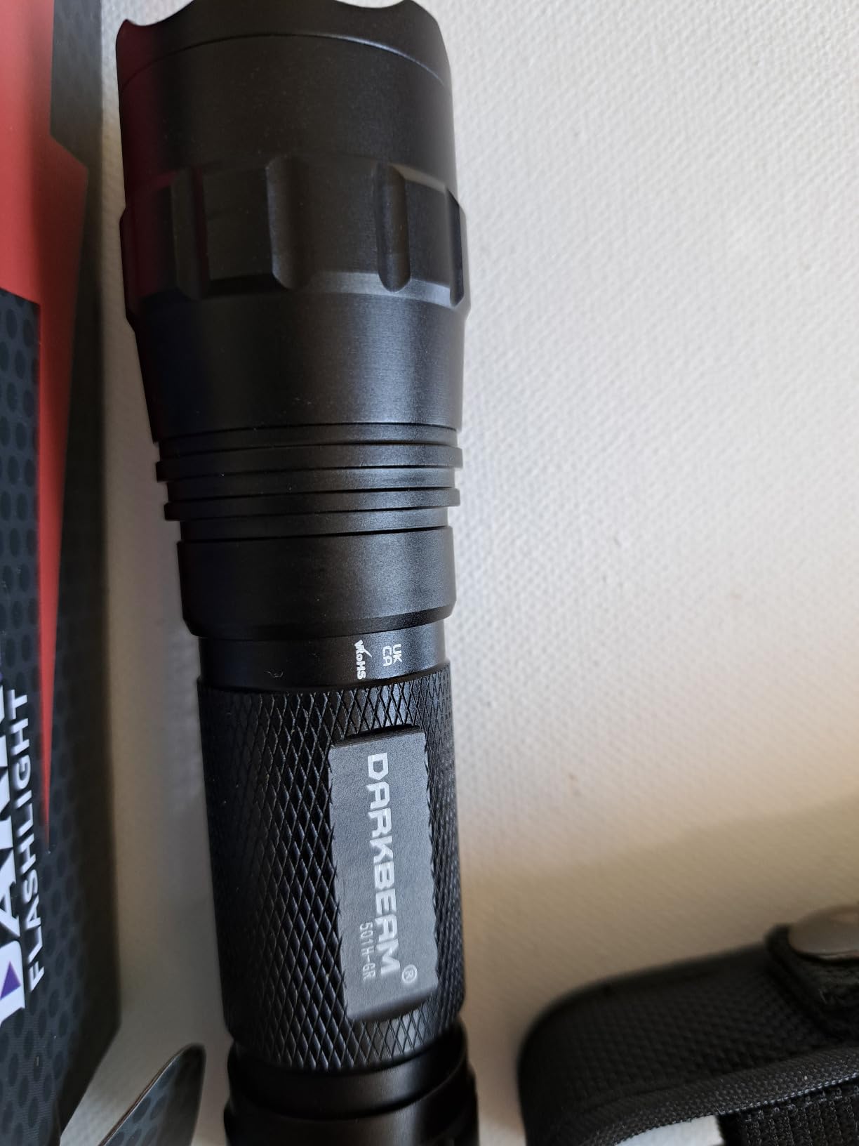 DARKBEAM Red Light LED Flashlight Tactical USB Rechargeable Stepless Dimming, Flood/Spot Portable Handheld Redlight for Night Hunting, Camping, Observation, Fishing, Astronomy, Rescue, Stargazin customer photo 2