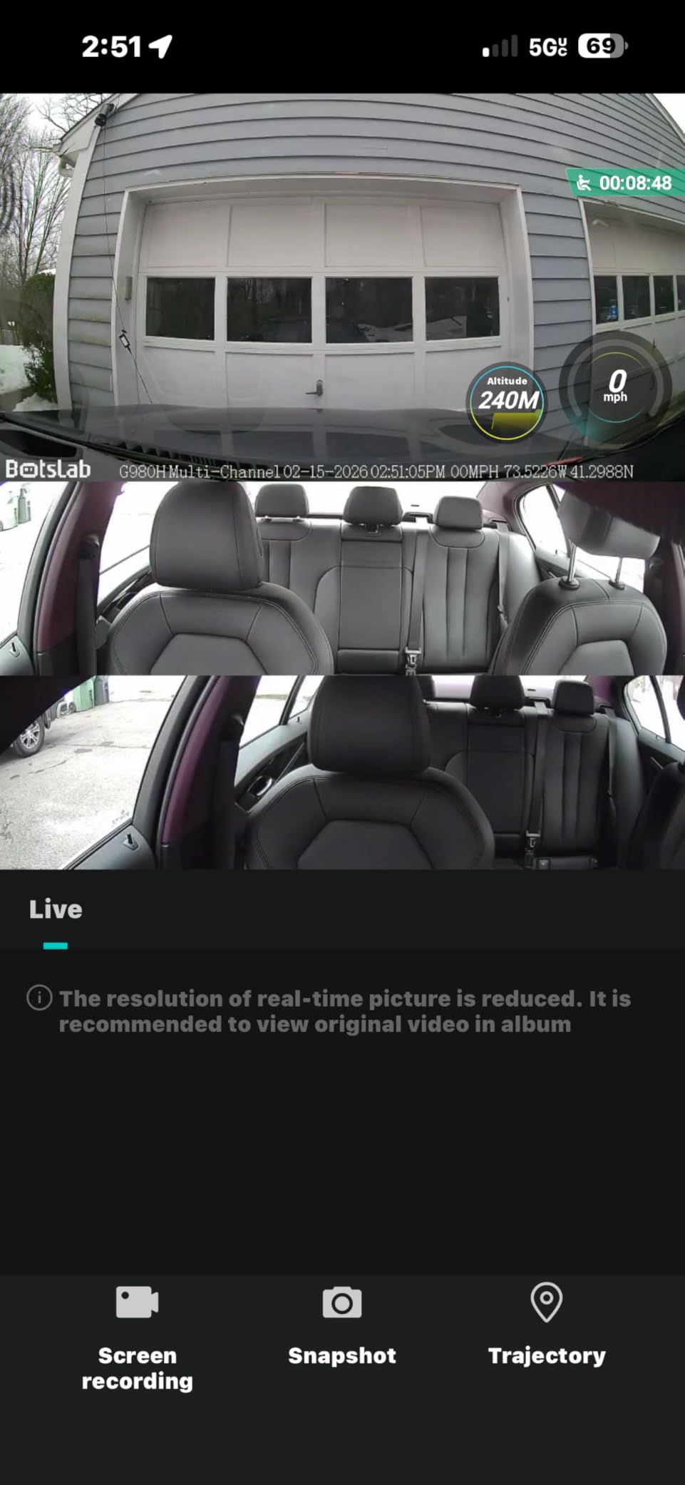 BOTSLAB 3K 4 Channel Dash Cam, 560 All-Sides View, Front and Rear Inside Car Camera with 3.18