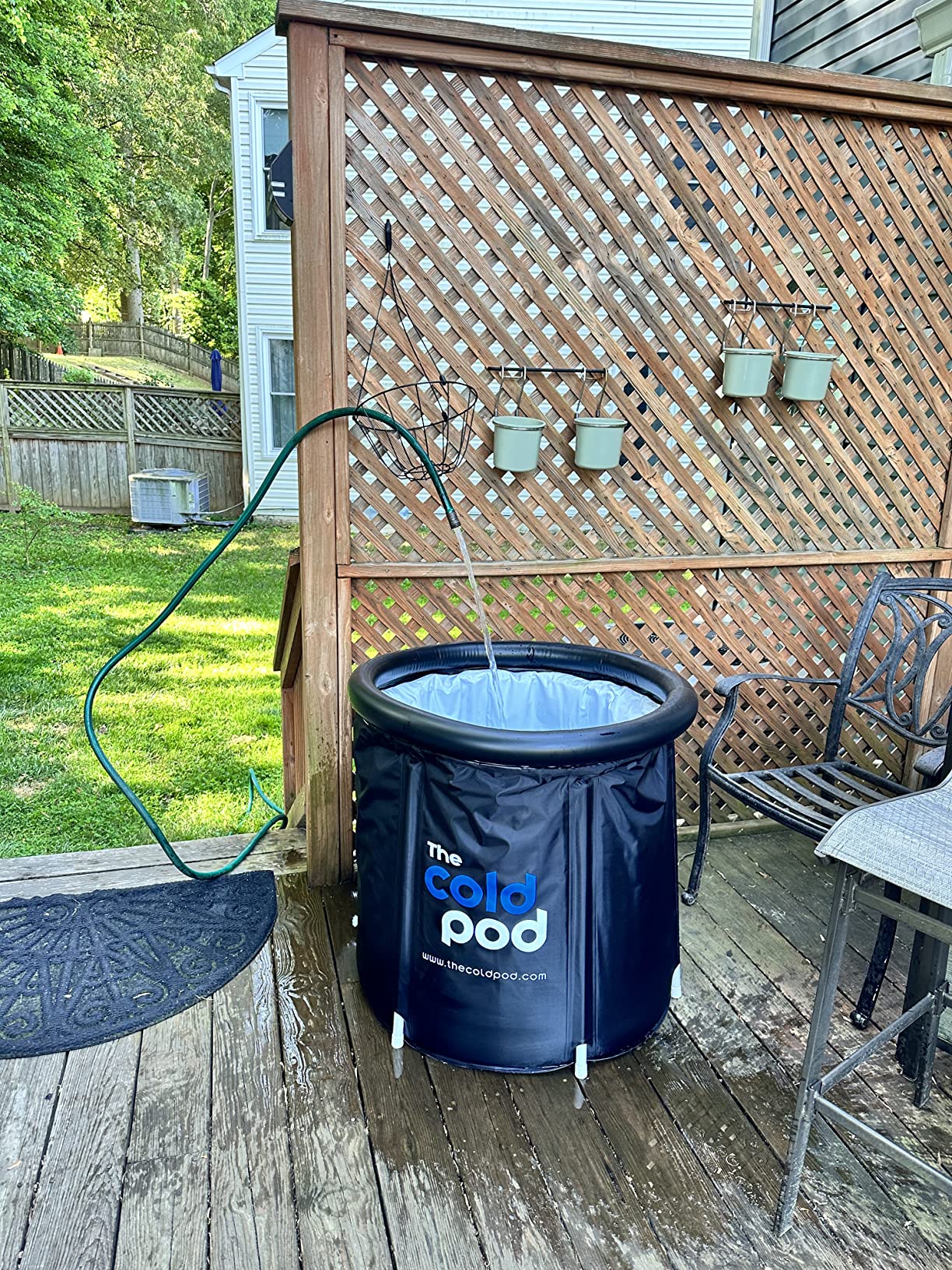 The Cold Pod Cold Plunge Tub: 85 Gal Round Tub with Full-Wrap UV-Reflective Insulation Cover Bundle for Indoor & Outdoors Use - Portable Ice Bath Tub for Athletes&Crossfitters &Wim Hof Enthusiasts customer photo 2