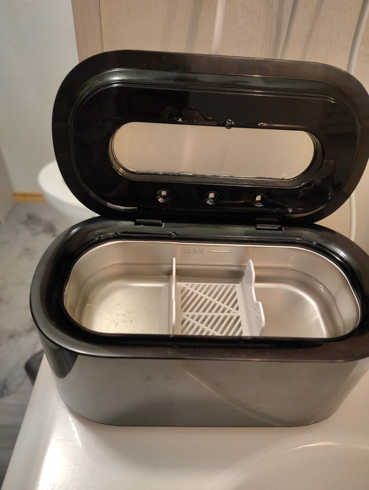 Ultrasonic Jewelry Cleaner, 48KHz Professional Ultrasonic Cleaner for Eyeglasses, Rings, Retainers, Dentures, 30W Jewelry Cleaner Ultrasonic Machine with Dual Cleaning Modes, Digital Timer customer photo 2