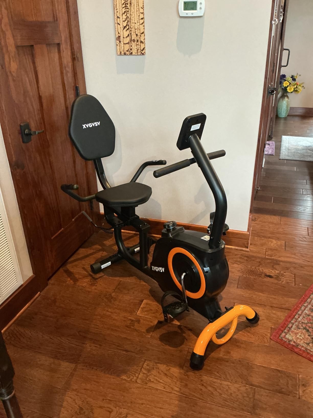 Recumbent Exercise Bike for Home Use, Quiet Recumbent Stationary Bikes for Adults & Seniors, 16-Level Resistance, Adjustable Seat, Supports 400LB, Pulse Sensors & LCD Display customer photo 1