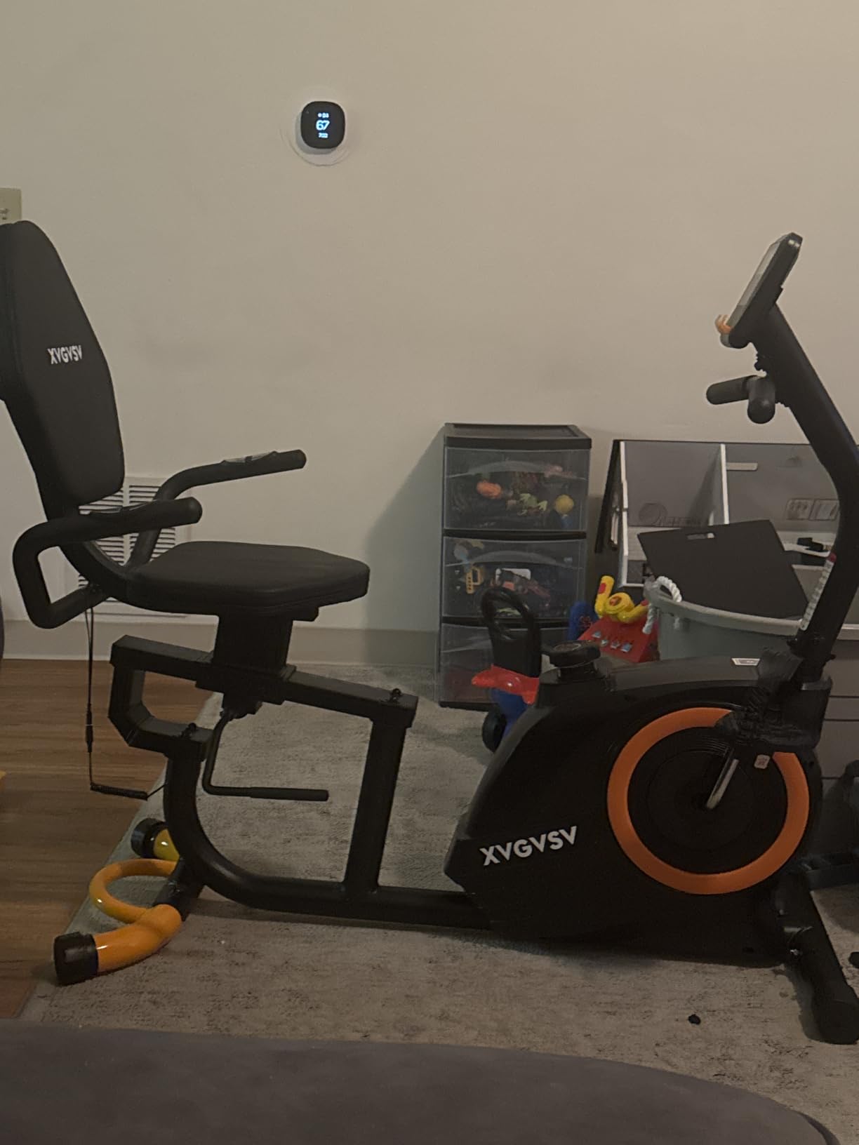 Recumbent Exercise Bike for Home Use, Quiet Recumbent Stationary Bikes for Adults & Seniors, 16-Level Resistance, Adjustable Seat, Supports 400LB, Pulse Sensors & LCD Display customer photo 2