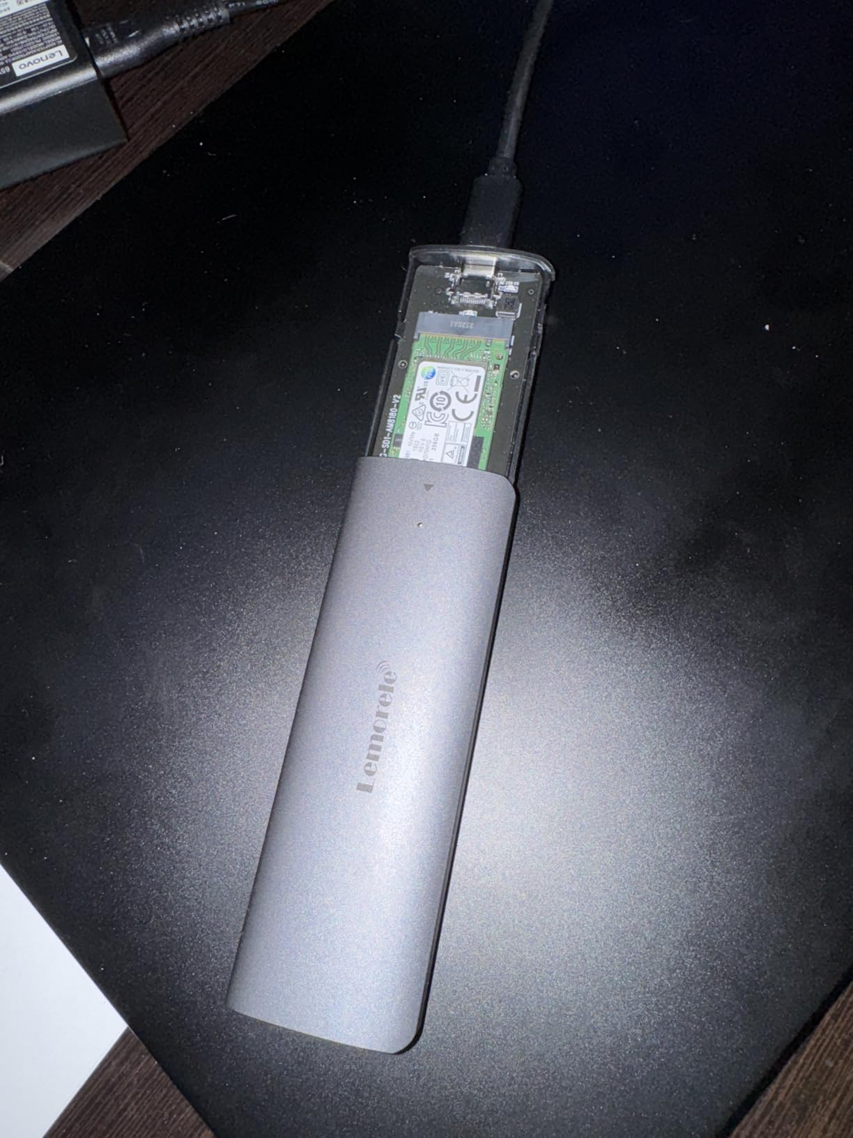 Aluminum M.2 NVMe Enclosure, USB 3.2 Gen2 10Gbps Tool-Free, SSD Enclosure for NVMe PCIe M-Key, Nvme USB Adapter Support UASP Trim for 2280 2260 2242 2230 (Sata NOT Supported) customer photo 2