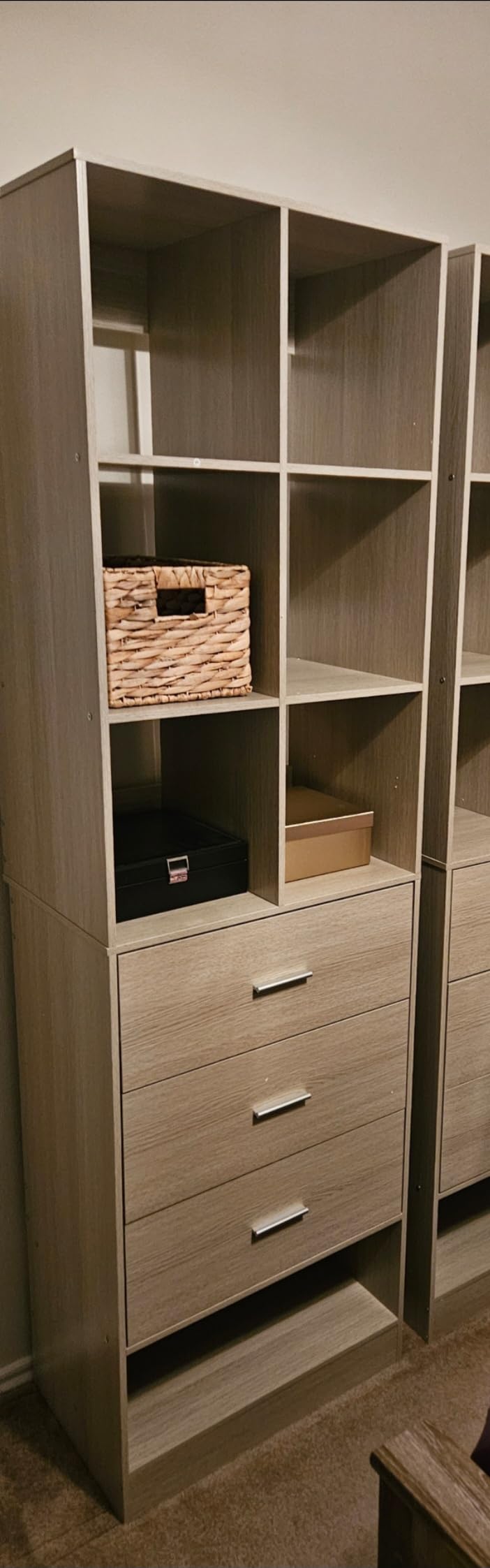 Homieasy Closet System Organizer with 3 Drawers and Partition Storage, Freestanding Wardrobe Organizer Modular with Shoe Shelf, Expandable for Walk-in or Reach-in Closets, White customer photo 2