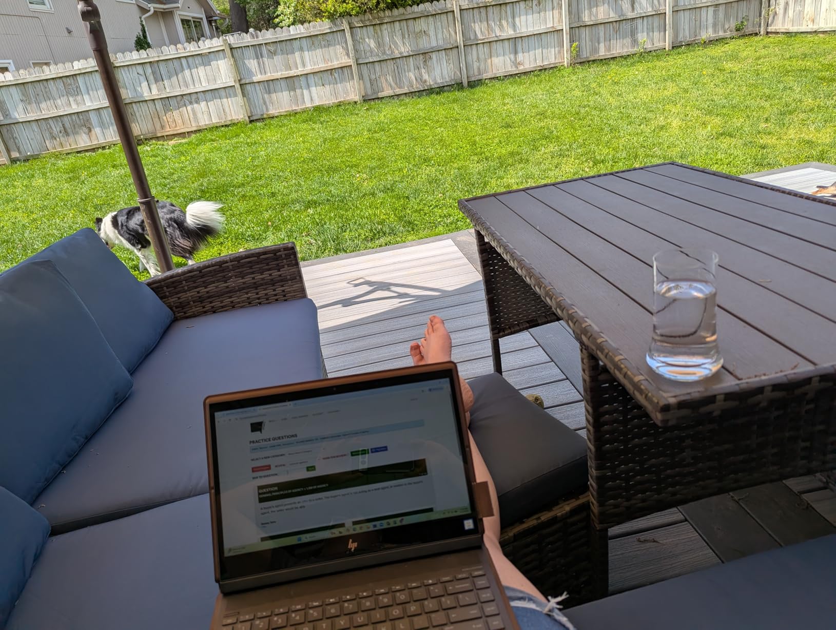 U-MAX 7 Pieces Patio Furniture Set with Waterproof Cover, Outdoor Sectional Sofa Conversation Set, All Weather Wicker Rattan Dining Table & Chair with Ottoman, Grey Rattan&Grey Cushion customer photo 2