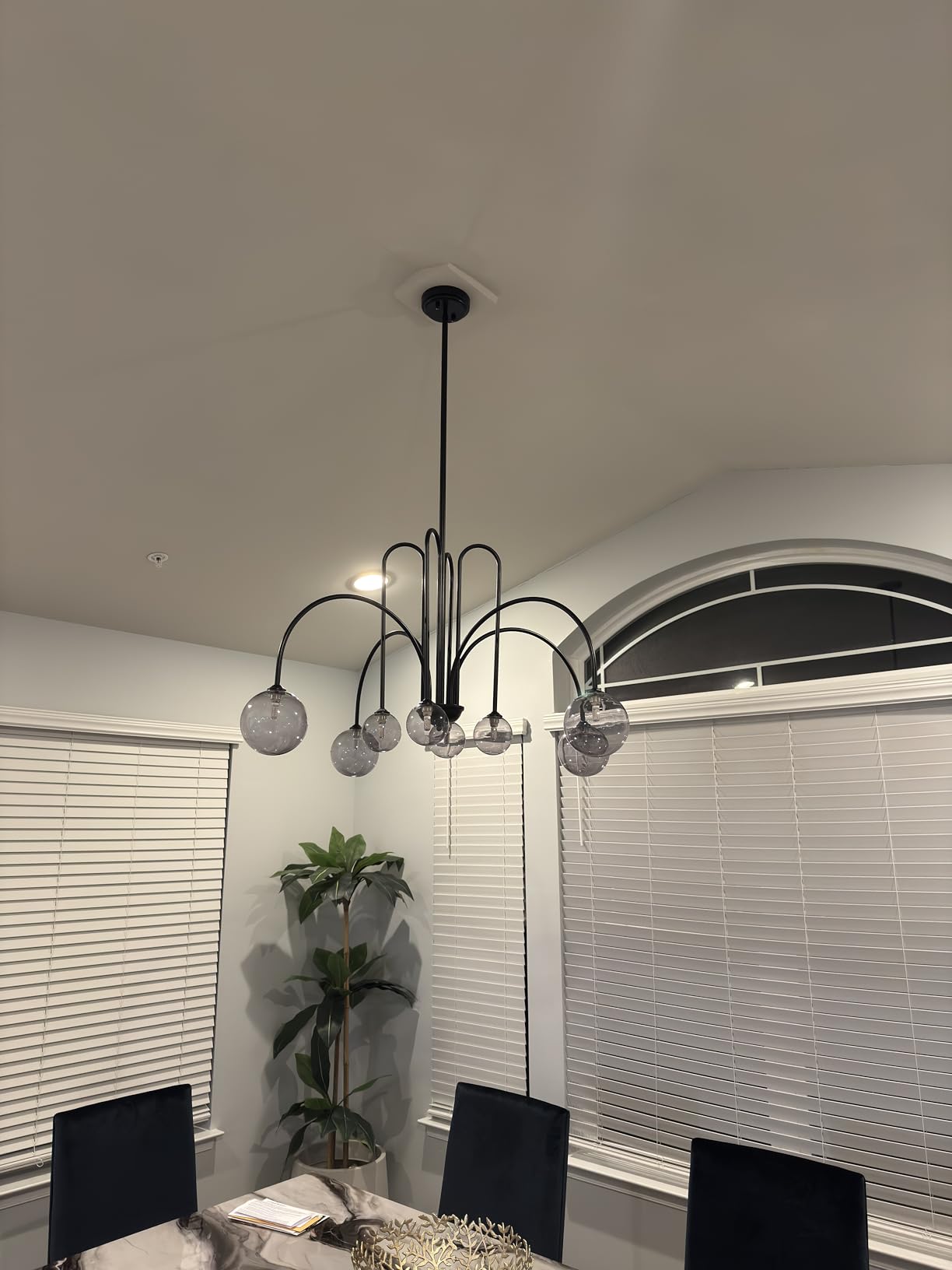 Large Gold Sputnik Chandelier Mid Century 12 Lights Modern L52