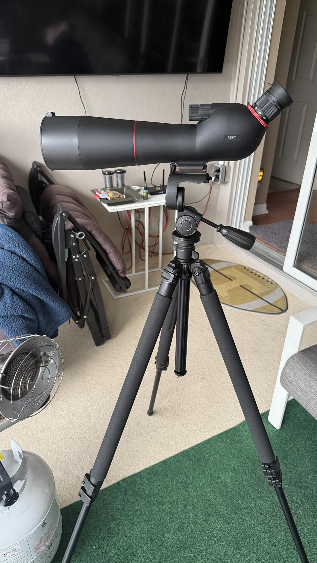 Gosky 20-60x85 Spotting Scope with Tripod - Phone Adapter, Dual Focusing Spotter Scope for Bird Watching, Wildlife Scenery (Black) customer photo 1