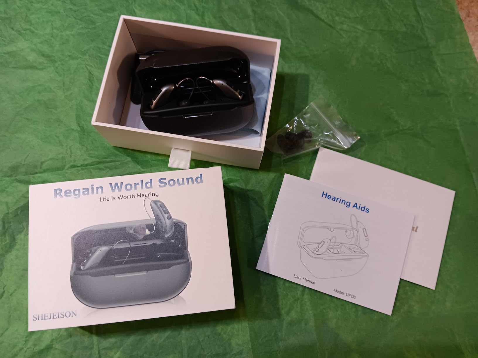 Hearing Aids, Hearing Aids for Seniors with Moderate Hearing Loss, 16 Channel Rechargeable Hearing Amplifiers with Noise Cancelling, Five Levels of Volume Adjustment, Clear Sound and Easy to Use customer photo 2