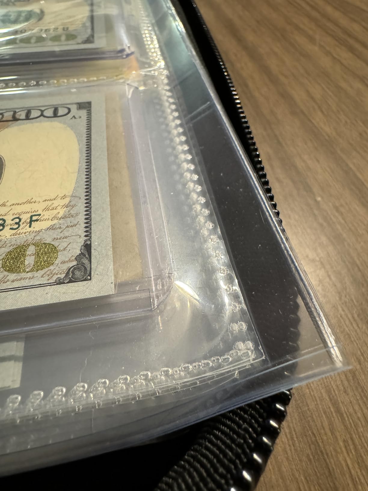 Coin Collection Album with Lock,350 Pockets Fireproof Hard Coin Collection Book&36 Sleeves Currency Collection Binder Storage for up to 45mm Coins(Quarter),Bill,Stamp,Postcard-Black customer photo 2