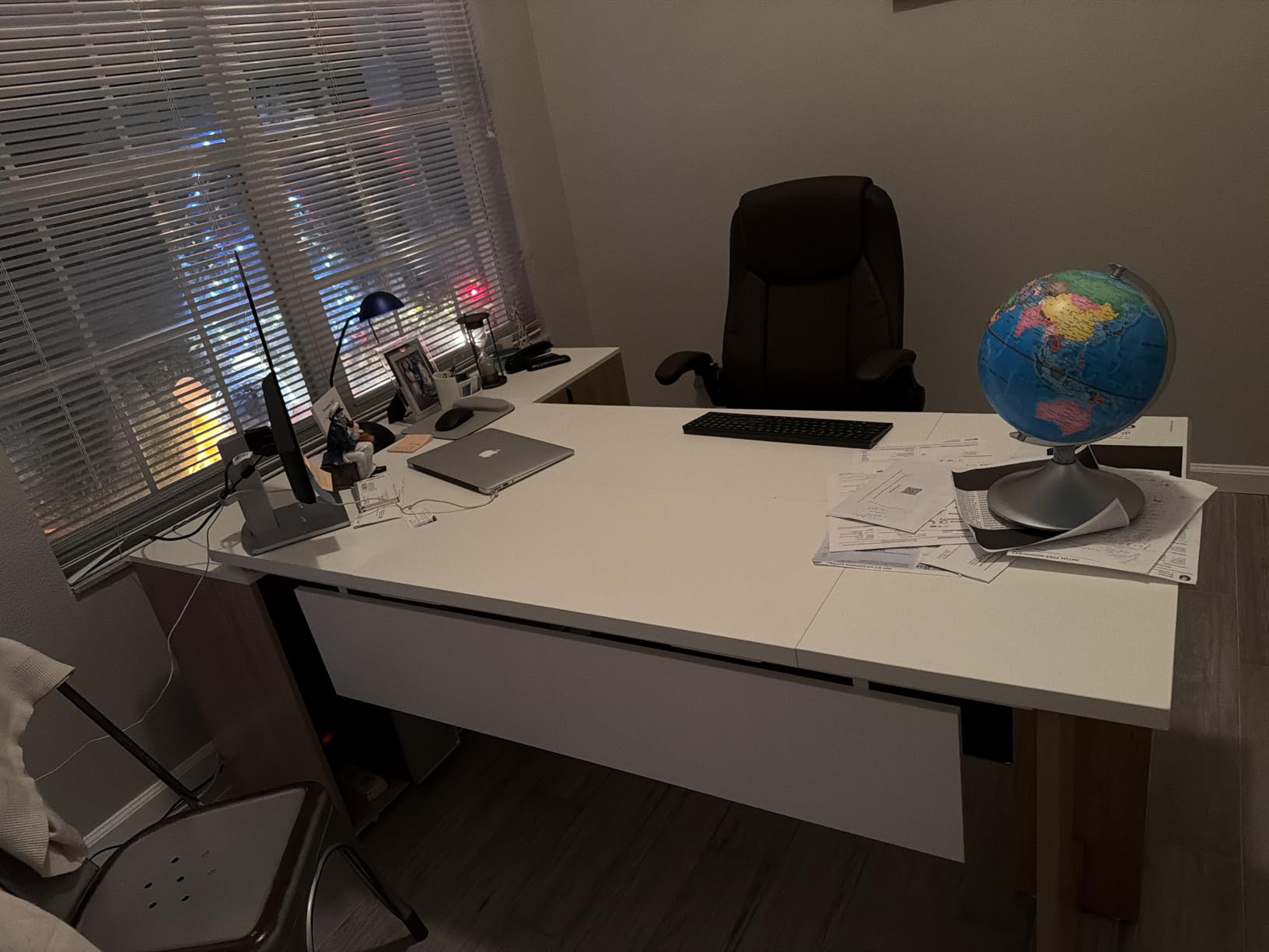 Tribesigns 74.8 Inch Executive Desk, Large Office Desk with Cabinet, L Shaped Computer Desk with Shelves and CPU Storage, Modern Home Office Desks Business Furniture Workstation Set, White and Wood customer photo 1