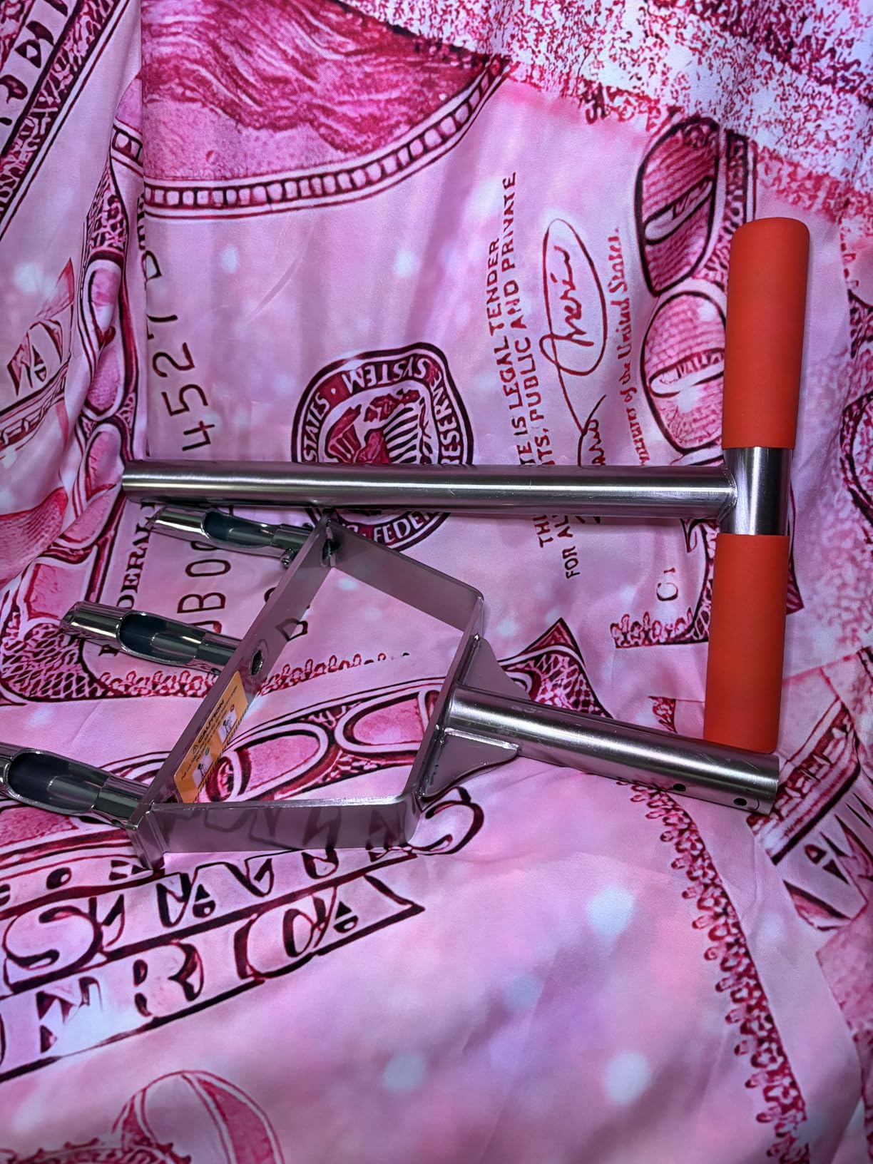 Manual Core Aerator Lawn Tool - Lawn Aerator Tool with 3 Hollow Tines, Semi-Assembled Grass Aerator Core Aeration Tool for Lawn, Yard Plug Aerator for Lawn Care Compacted Soil - Orange customer photo 1