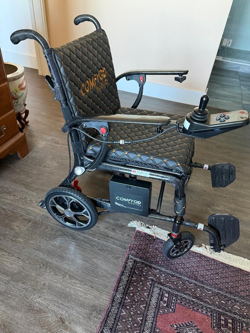 Only 27 lbs Carbon Fiber Electric Wheelchair, 23 Miles Battery Range, 286 lbs Weight Capacity, US Based Premium Support, Ultralight Foldable Electric Wheelchairs for Adults, Phoenix by Comfygo customer photo 2
