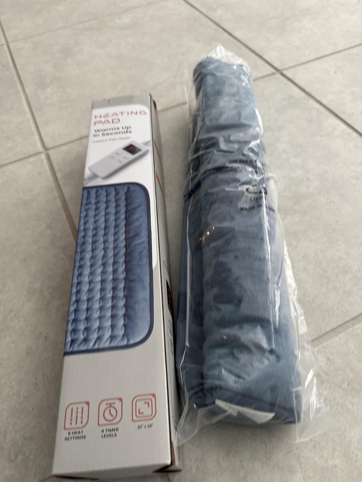 Heating Pad for Period Cramps, Heating Pad for Back/Neck/Shoulder Muscle Pain, 6 Heating&4 Timer Setting, Auto Shut Off, Dry/Moist Heat & Machine Washable, Gray Birthday Christmas Gifts for Women Mom customer photo 2