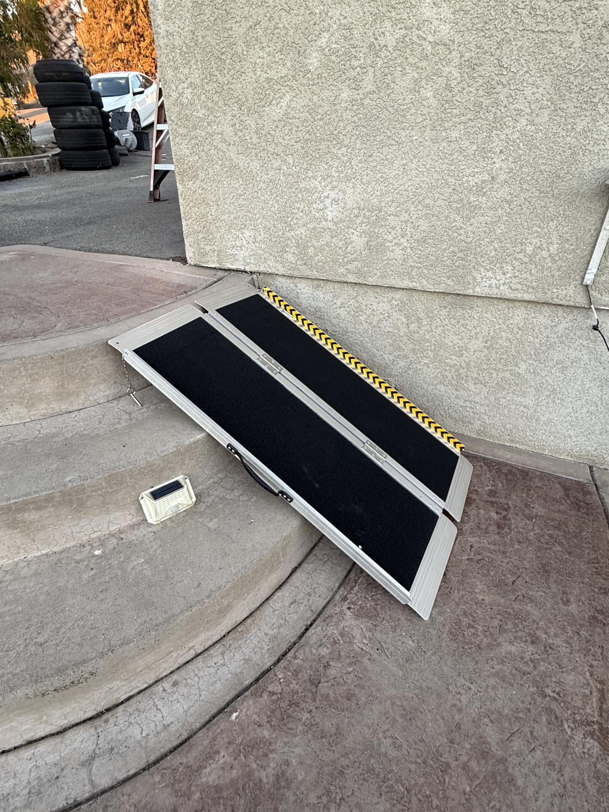 2FT Portable Wheelchair Ramp - 800lb Capacity, Folding Non-Slip Aluminum Handicap Ramp, Ramps for Wheelchairs for Home, Doorways, Stairs, Thresholds, Car Curbs, Scooters & Carts customer photo 1