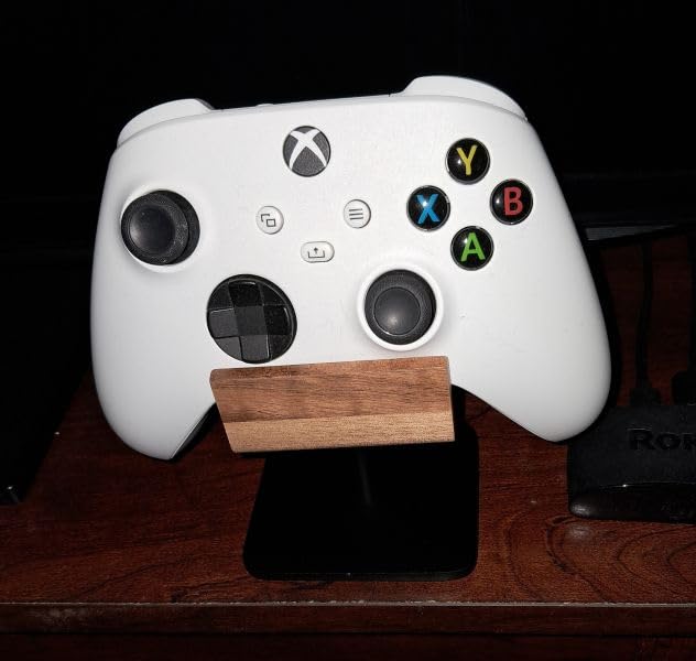 Walnut Controller Holder for Desk - Premium Wood Gaming Controller Stand for Xbox, PS5, PS4, Cool Gamer Gifts for Men, Husband, Boyfriend, Gaming Room Storage Organizer customer photo 1