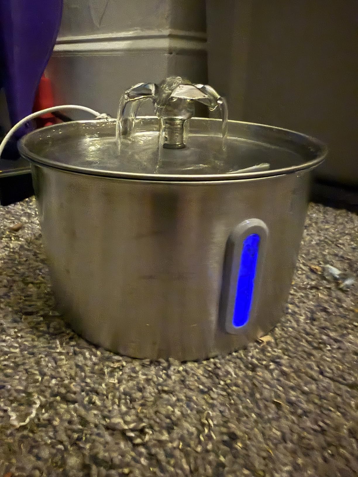 Cat Water Fountain Stainless Steel - 74oz/2.2L Pet Gift Dog Water Dispenser Automatic Silent Cats Dispenser for Drinking Indoor Metal Kitty Spout Fountains with 3 Filters & 3 Sponges Cat Dogs Gifts customer photo 1