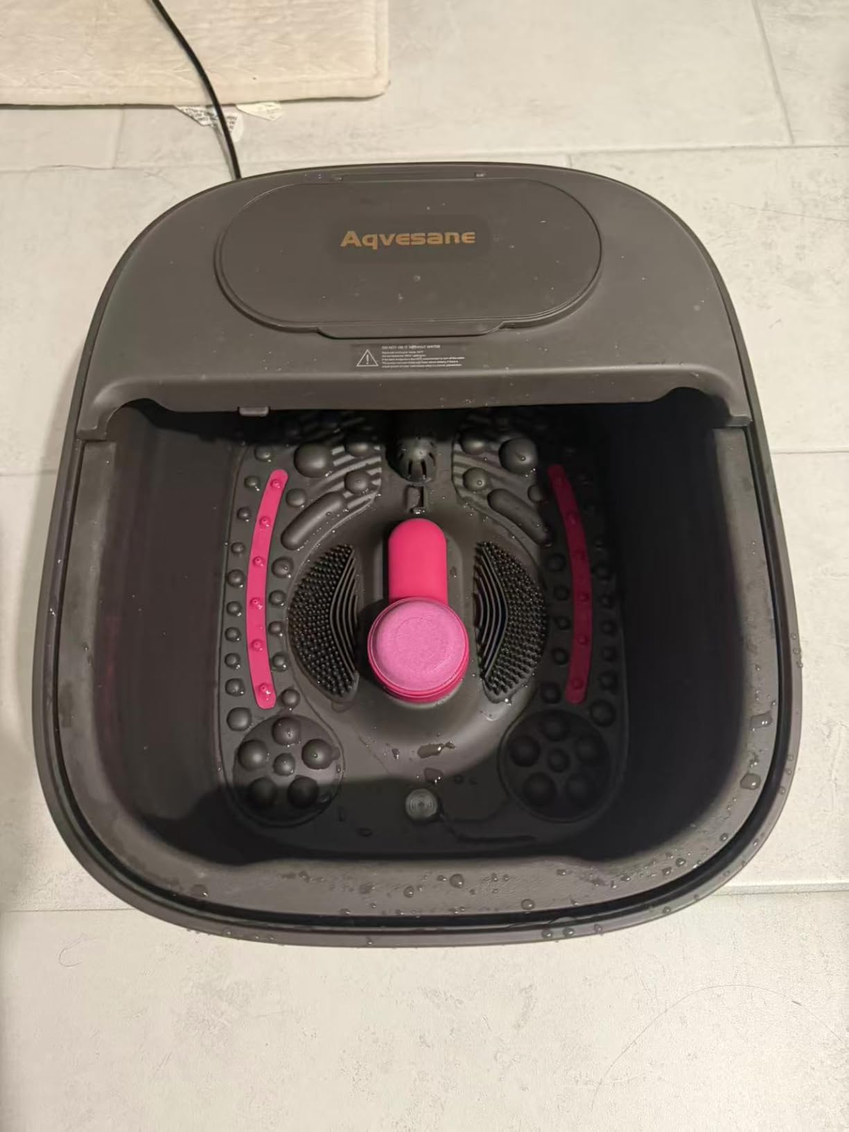 Collapsible Foot Bath, Foot Spa Bath Massager with Heat, Bubble, Remote Control, Temperature Control, 3 Pedicure Attachments, Feet Soaking Tub for Stress Relief customer photo 2