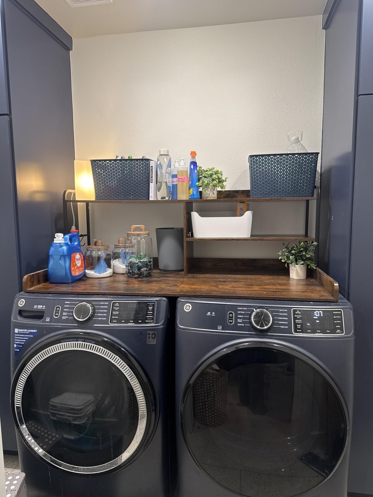 HavenlyYouth Washer and Dryer Countertop with Shelves, 54