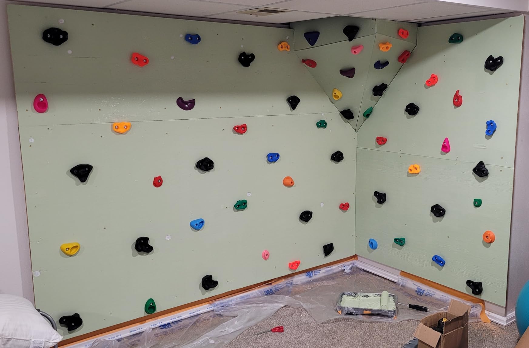 OSPNIEEK 20 PCS Rock Climbing Holds for Kids, Adult Rock Wall Climbing Kit with Handles and Mounting Hardware, Multi-Colored Climbing Wall Grips for Indoor and Outdoor Playground Accessories Play Set customer photo 2