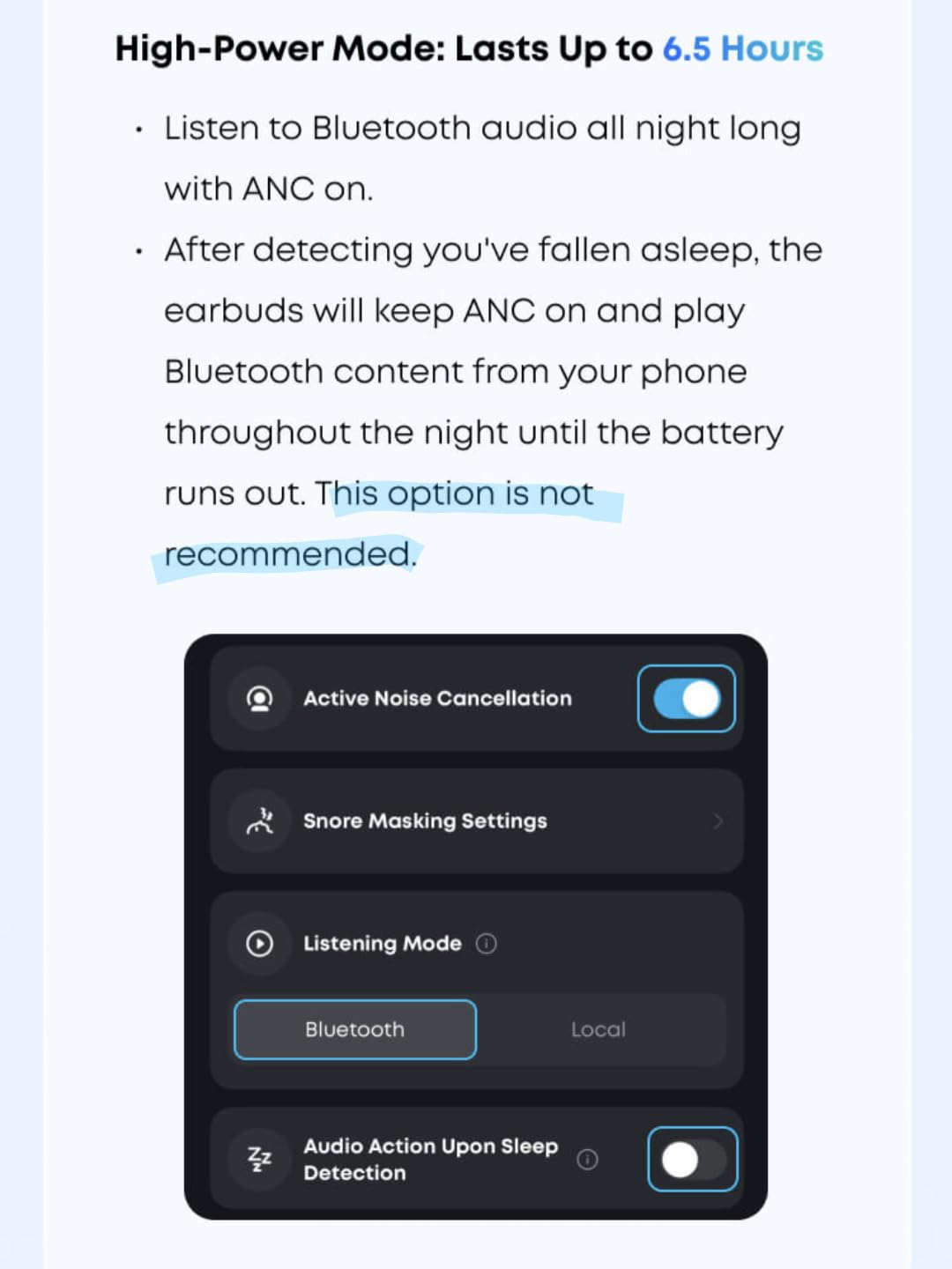 Sleep A30 by Anker Sleep Earbuds, Smart Active Noise Cancelling Sleep Headphones, Adaptive Snore-Masking System, Ultra-Comfort for Side Sleepers, 45H Playtime customer photo 2
