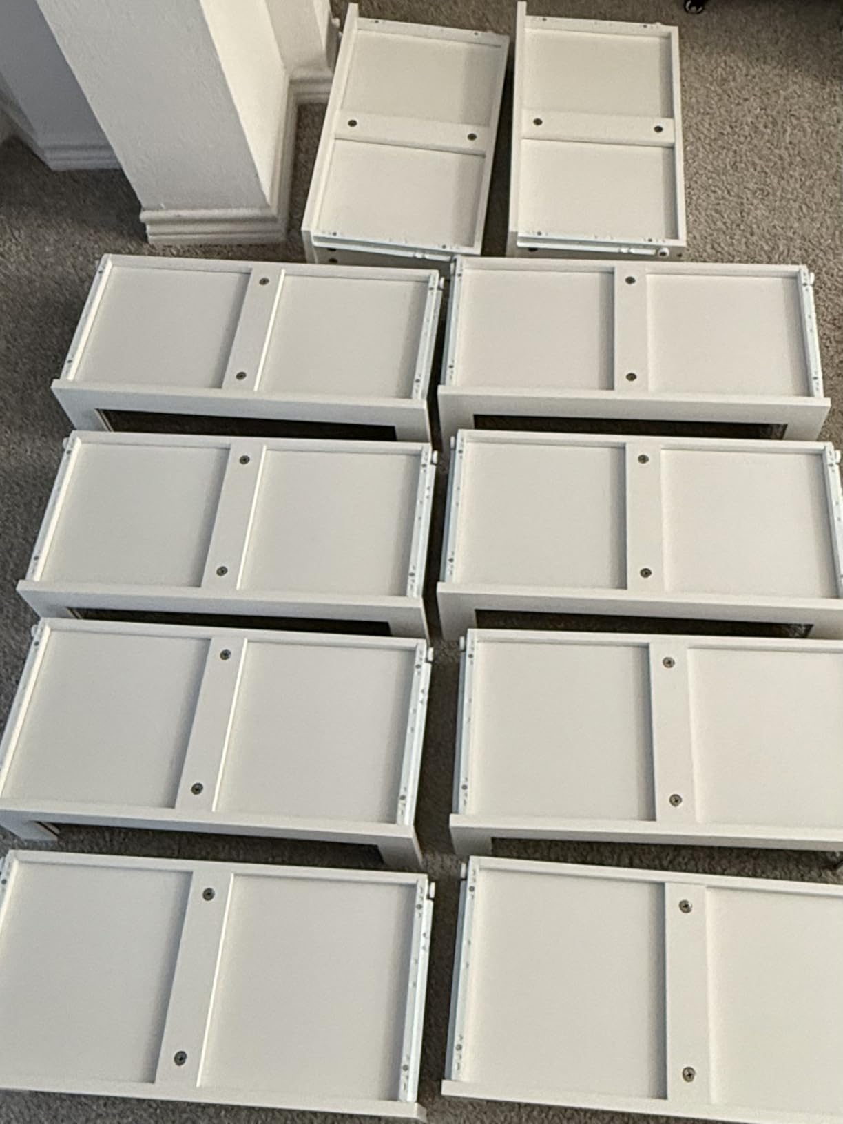 Closet Island with Drawers, Armoire Wardrobe Closet with LED Lights White Dresser Walk-in Closets with Glass Top for Bedroom & Cloakroom customer photo 1