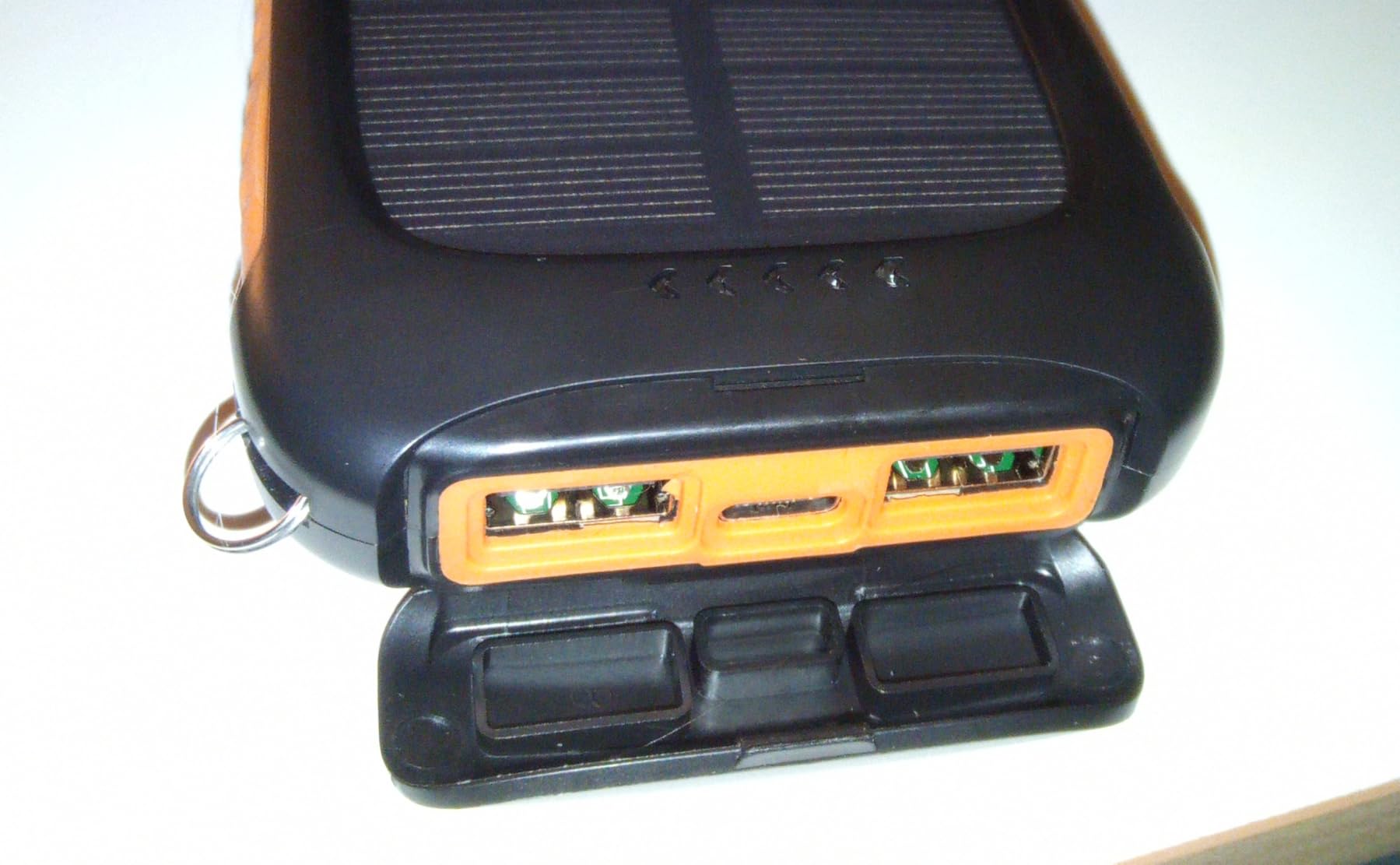 Portable Charger Solar Power Bank 20000mAh with USB-A and USB-C 5V/3A Output Port Orange Battery Pack Compatible with iPhone, Samsung, Waterproof Emergency LED Flashlights Perfect for Camping, Hiking customer photo 2