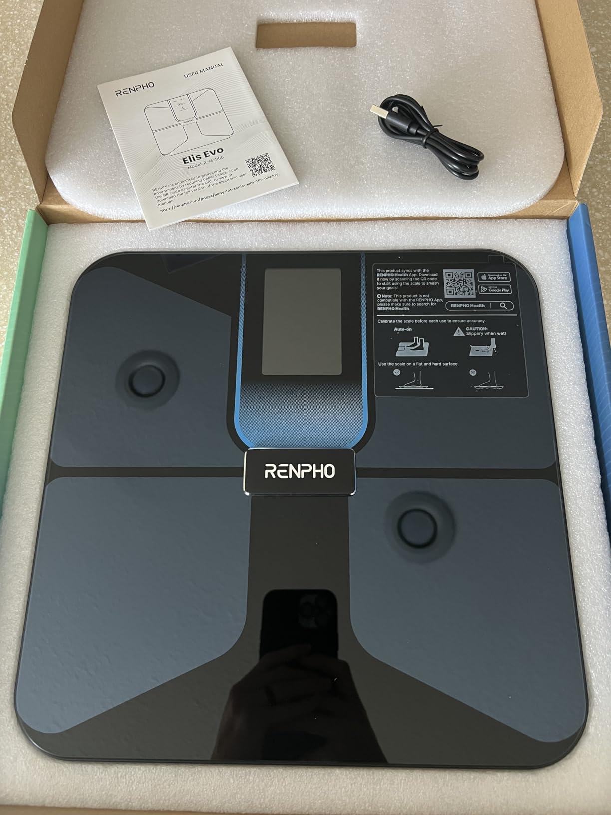 RENPHO Scale with BMI, Body Fat, Muscle Mass, Smart Scale for Body Weight, Wi-Fi & Bluetooth Body Composition Scale, Rechargeable, Elis Evo customer photo 2