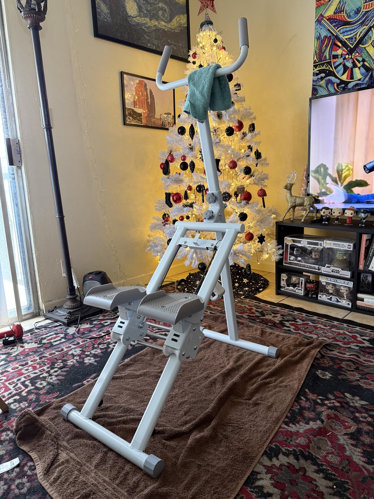 Steppers for Exercise at Home Stair Stepper with Handlebar and Resistance Foldable Stepper Climber Exercise Machine Cardio Exercise customer photo 1