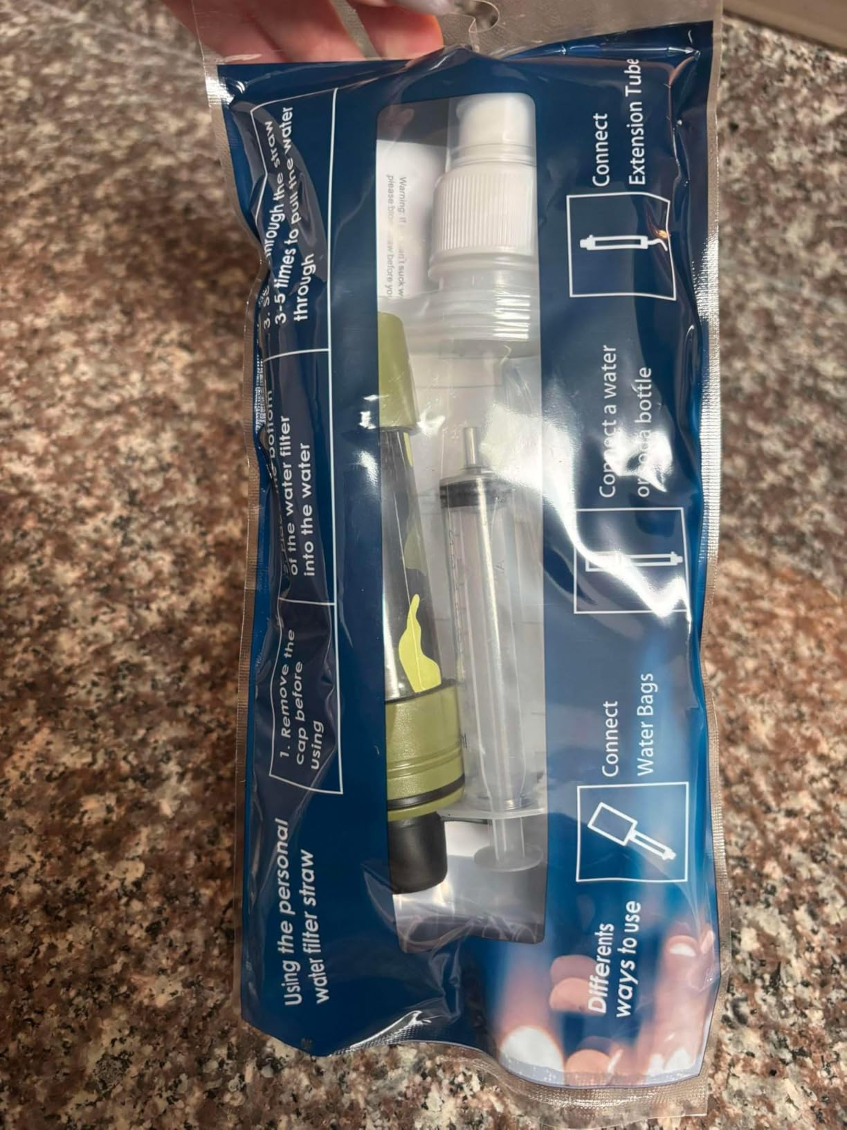 Straw Water Filter 5 Pack - Outdoor Camping & Hiking Survival Gear Kit for Family Use, Ultra-Light Personal Filter Straws for Backpacking, Travel, Bug-Out Bags and Emergency Preparedness customer photo 2