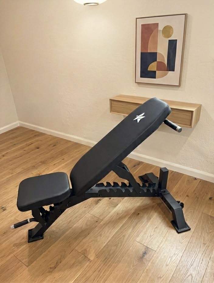 Weight Bench, Adjustable Workout Bench for Home Gym Full Body Workout, 1300LBS Weight Capacity Bench Press, Flat/Incline/Decline Bench with 33