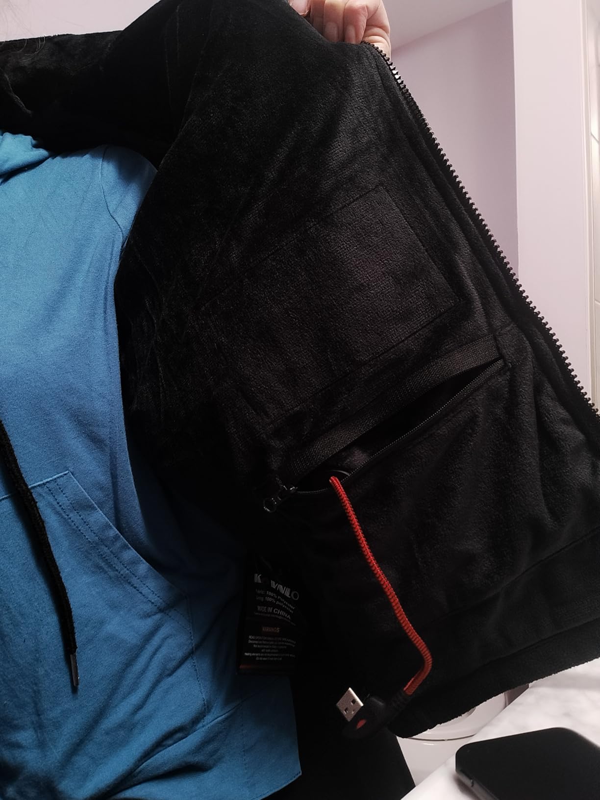 Heated Vest for Men with Battery Pack Included, Soft Fleece Smart Electric Lightweight Heated Jacket customer photo 2