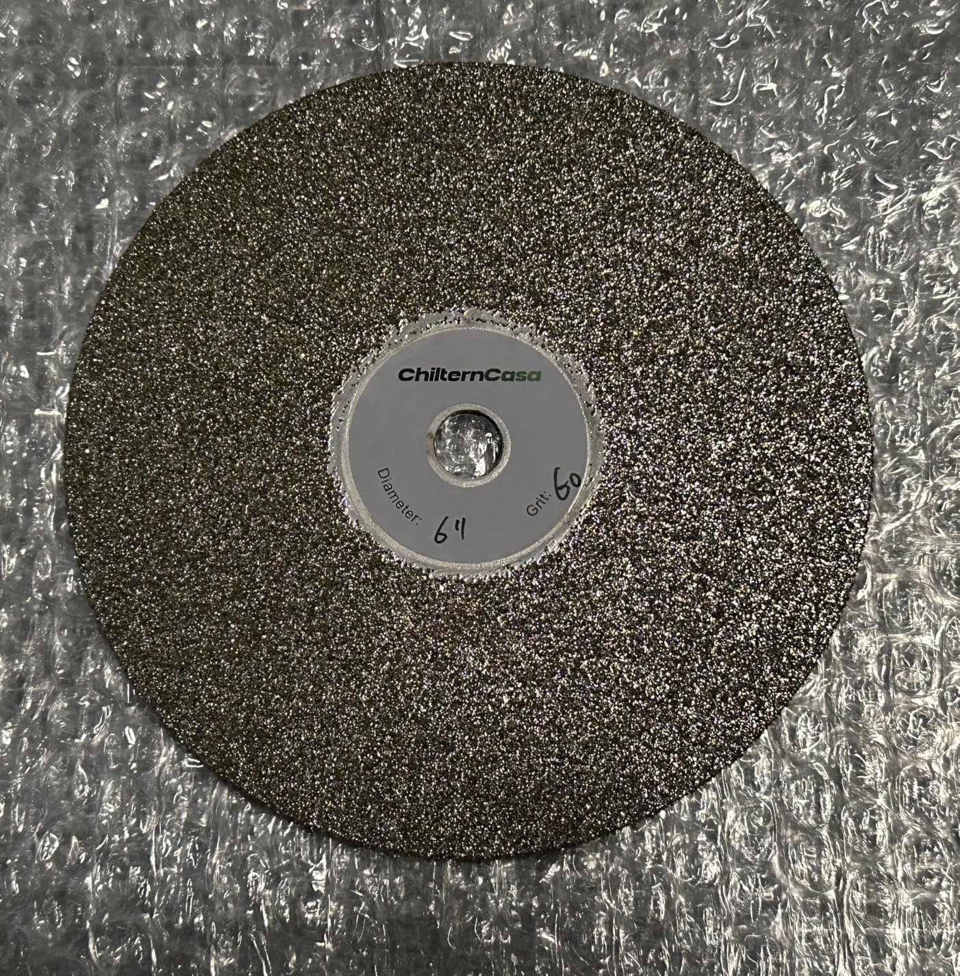 6 Inch Diamond Grinding Disc, Coated Flat Lap Disk Abrasive Wheel 1/2 Inch Arbor Hole Coarse Grit 60 for Polishing Lapping Granite Marble Gemstone, Rock, Glass,Tile,Tungsten customer photo 1