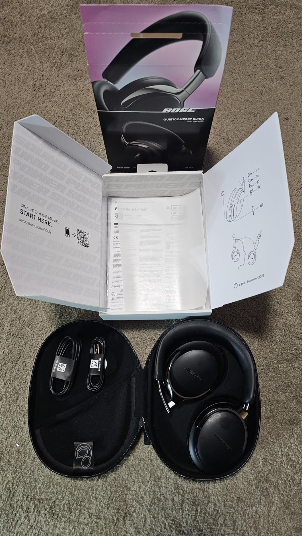 Bose QuietComfort Ultra Bluetooth Headphones (2nd Gen), Wireless Headphones with Spatial Audio, Over Ear Noise Cancelling with Mic, Up to 30 Hours of Play time, Desert Gold - Limited Edition Color customer photo 1